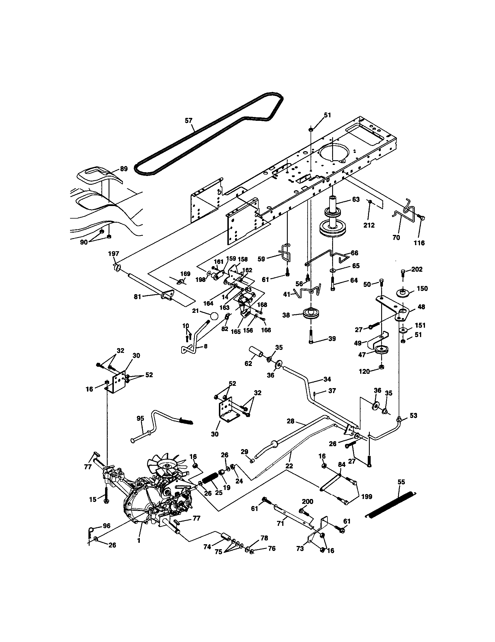 Craftsman 917271645 ground drive diagram