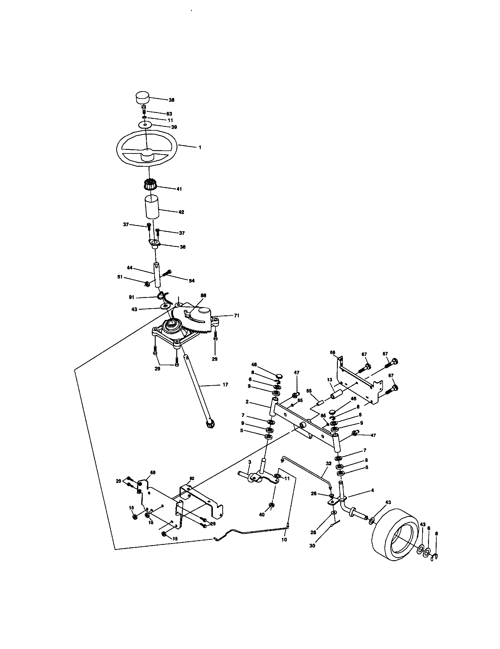 Craftsman 917271645 steering diagram