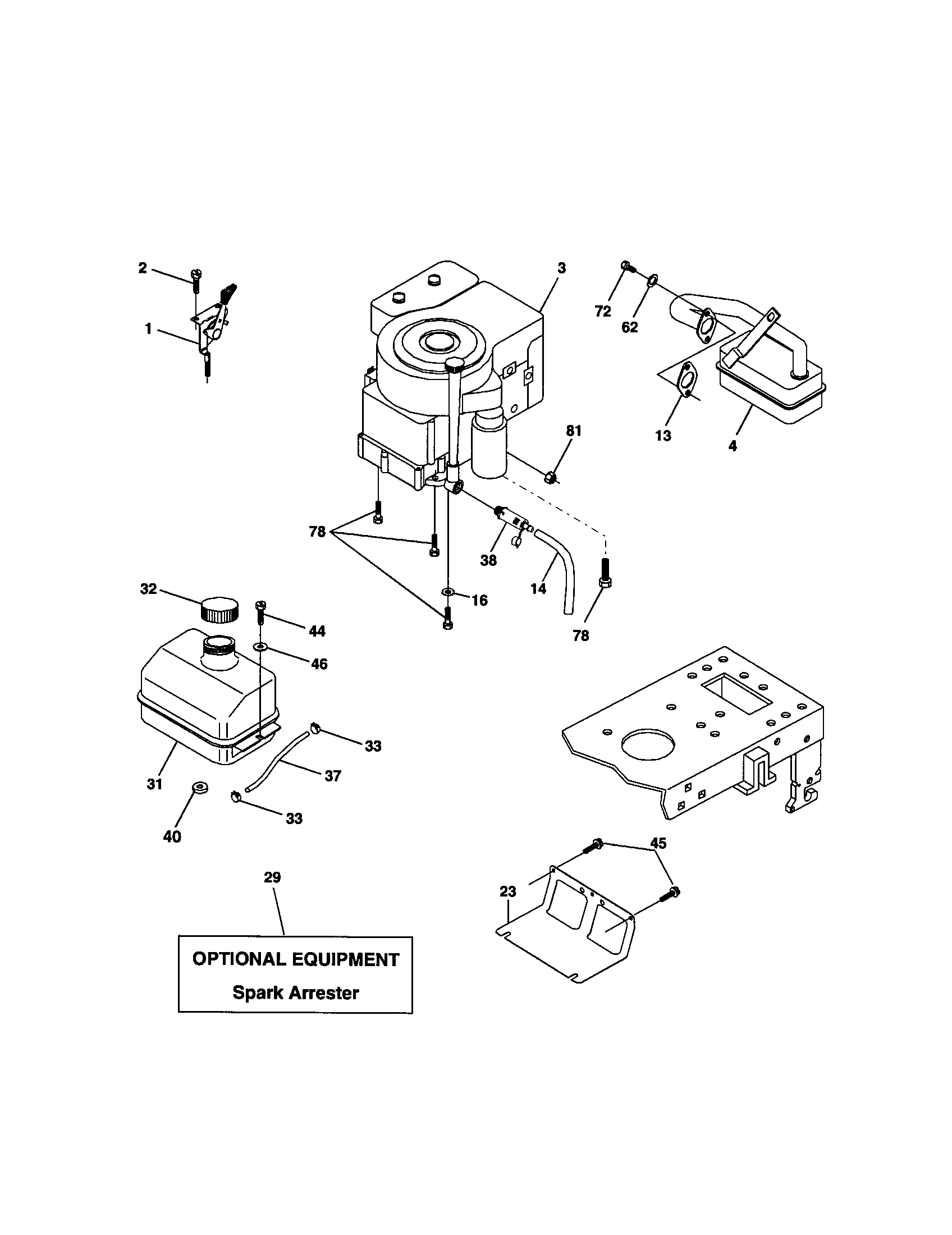 Craftsman 917271645 engine diagram
