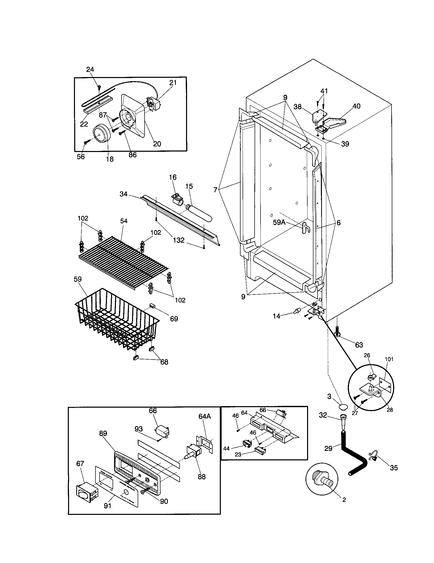Frigidaire UL5000ECW5 cabinet diagram