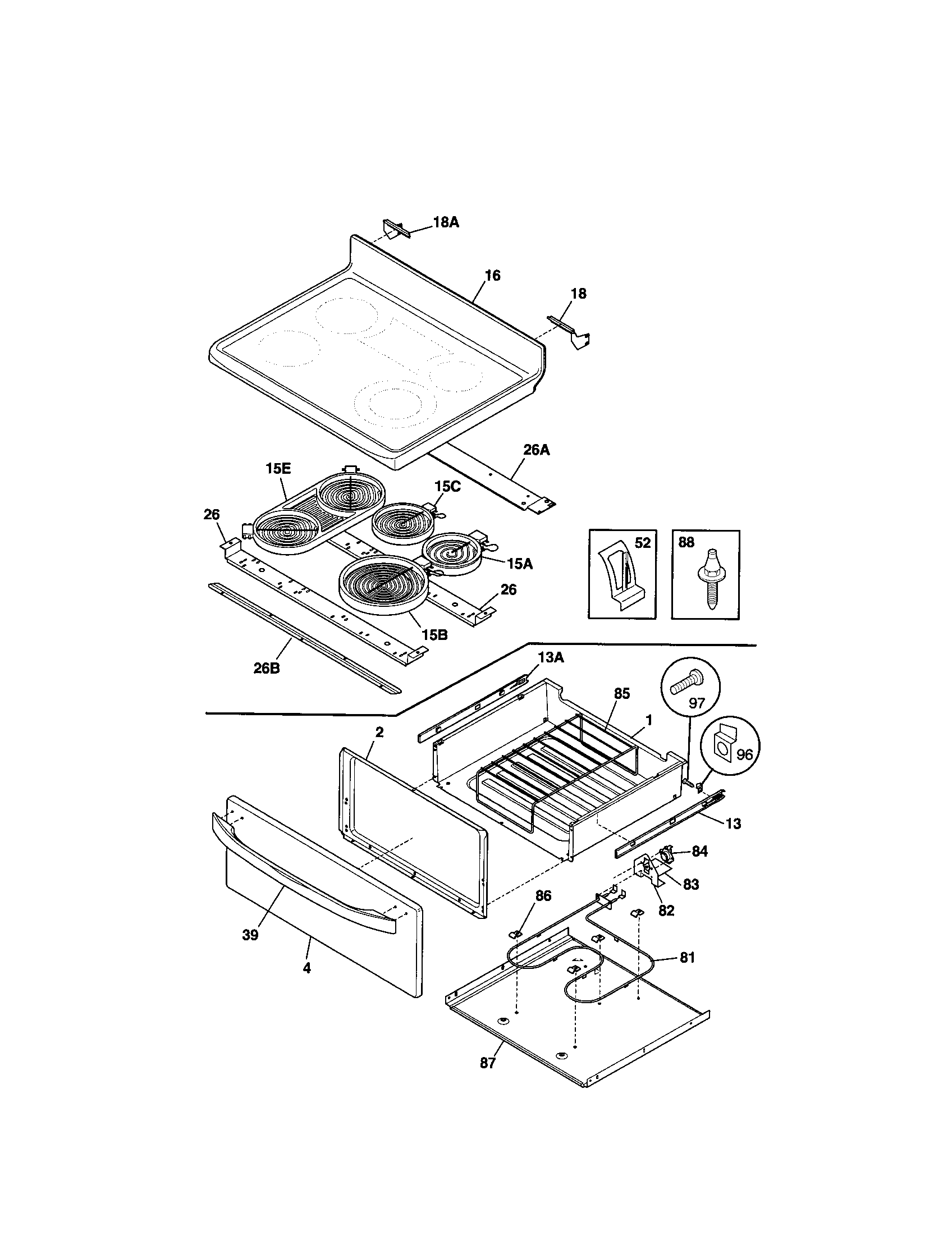 Kenmore Elite 79099012100 top/drawer diagram