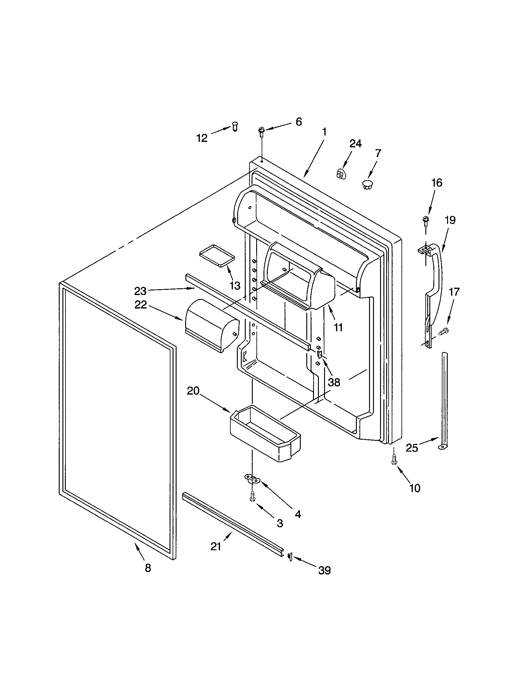 Kenmore 10672264100 refrigerator door diagram