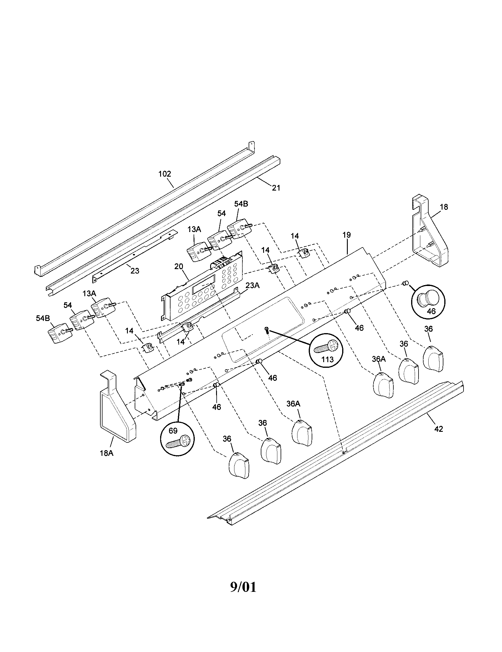 Kenmore Elite 79046822100 backguard diagram