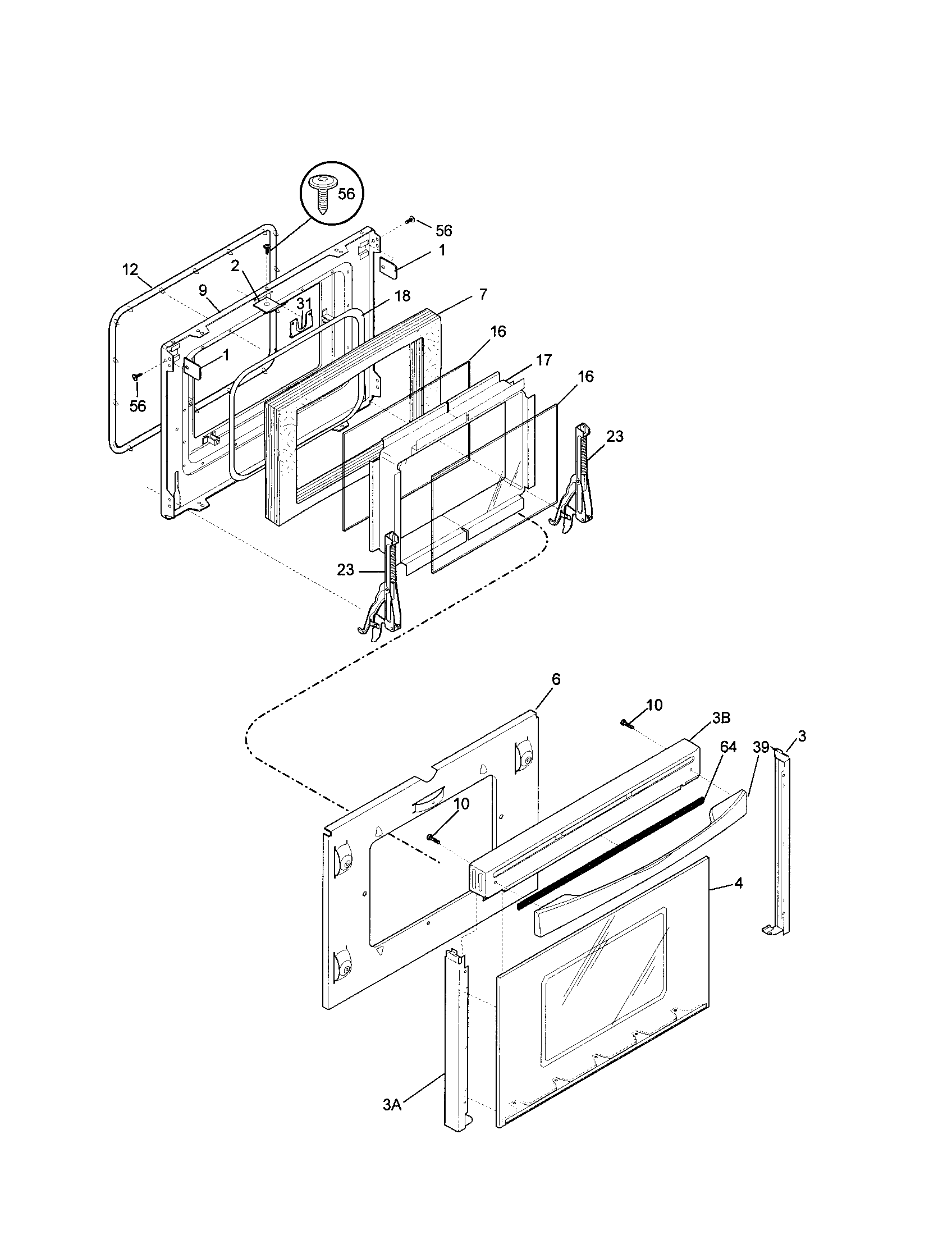 Kenmore Elite 79046822100 door diagram