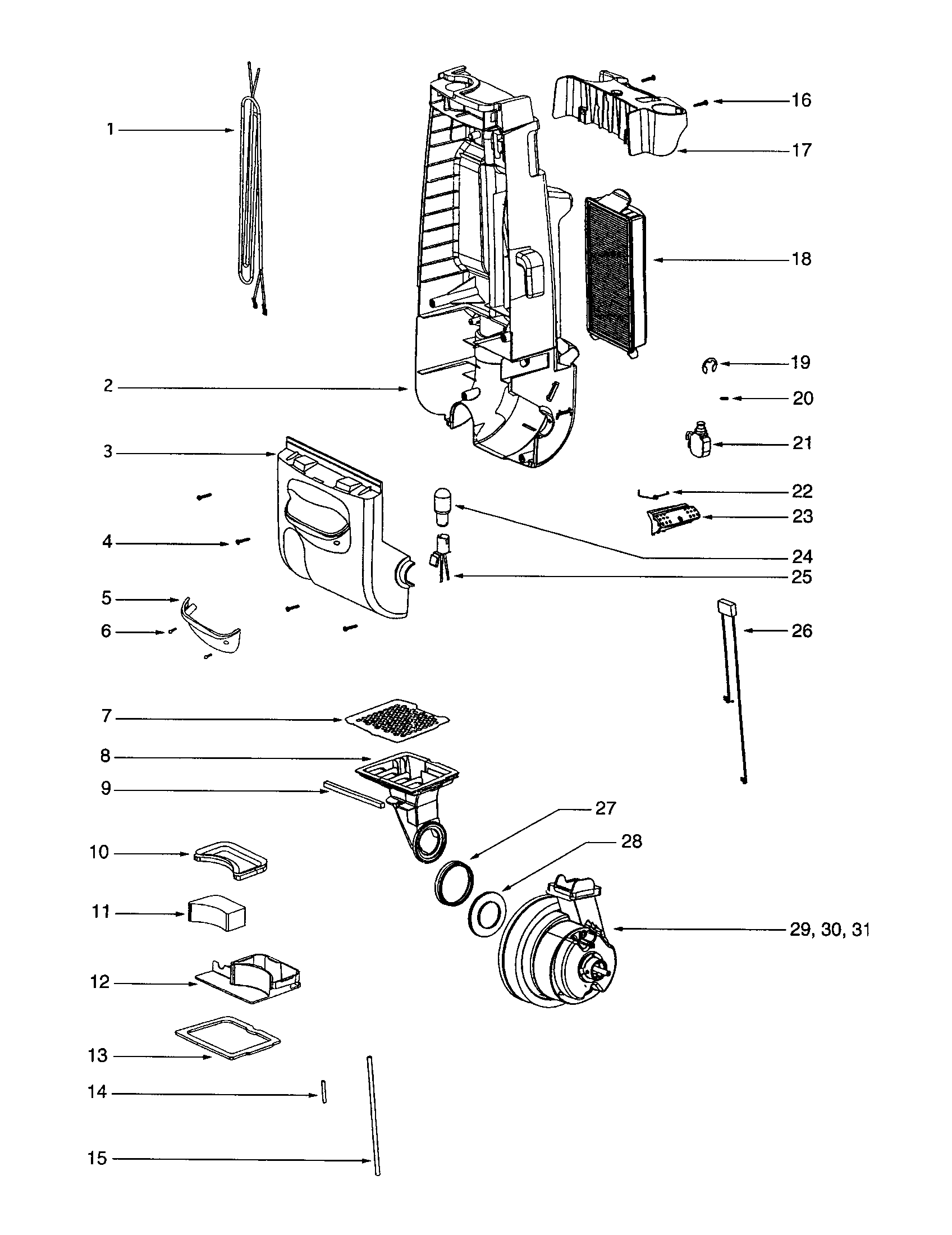 Eureka 4680AT-3 housing diagram