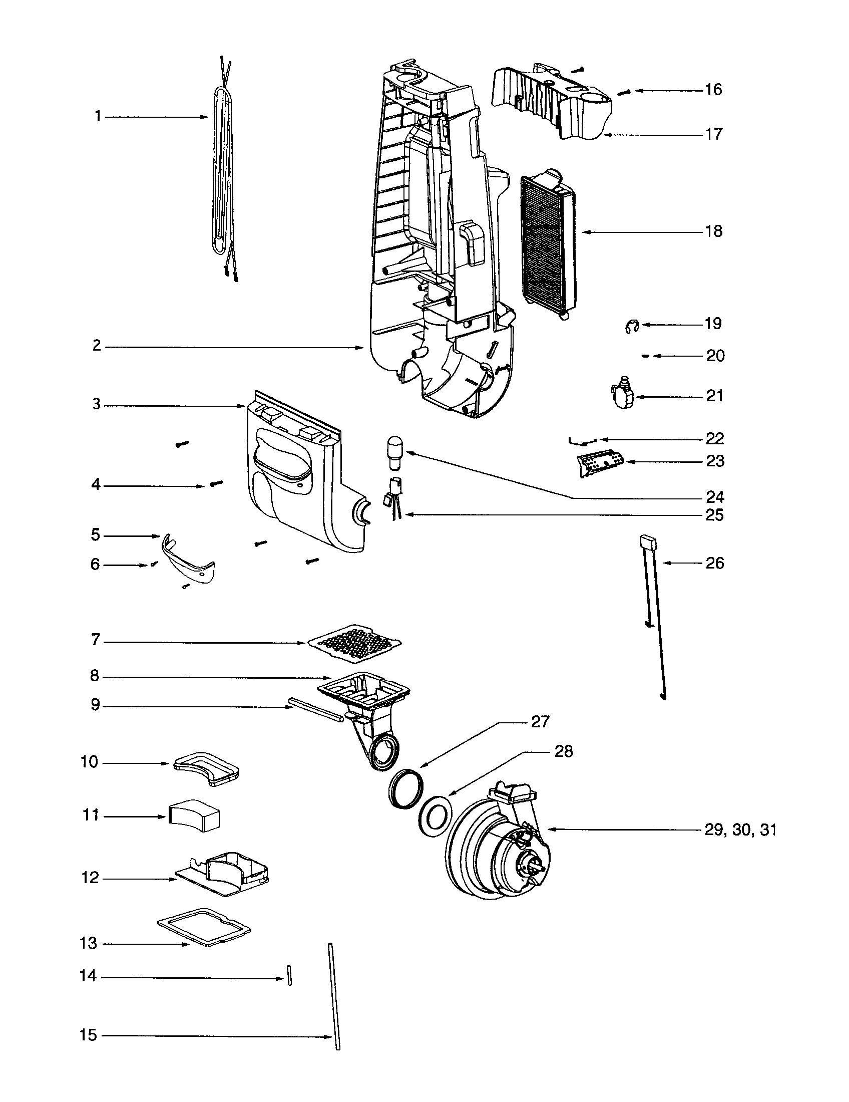 Eureka 4684AT-1 motor cover diagram
