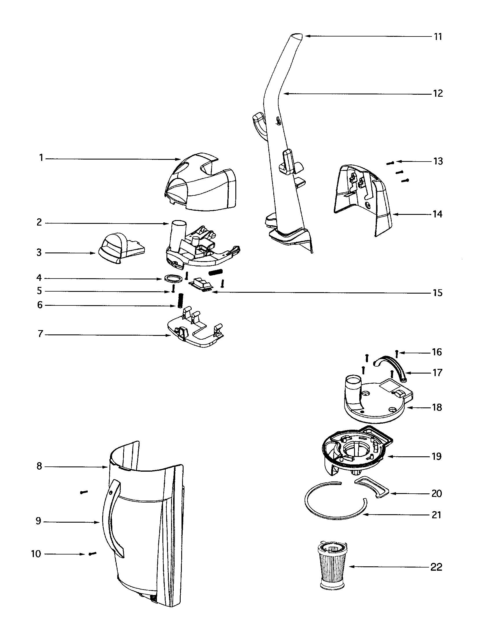 Eureka 4684AT-1 cyclone diagram