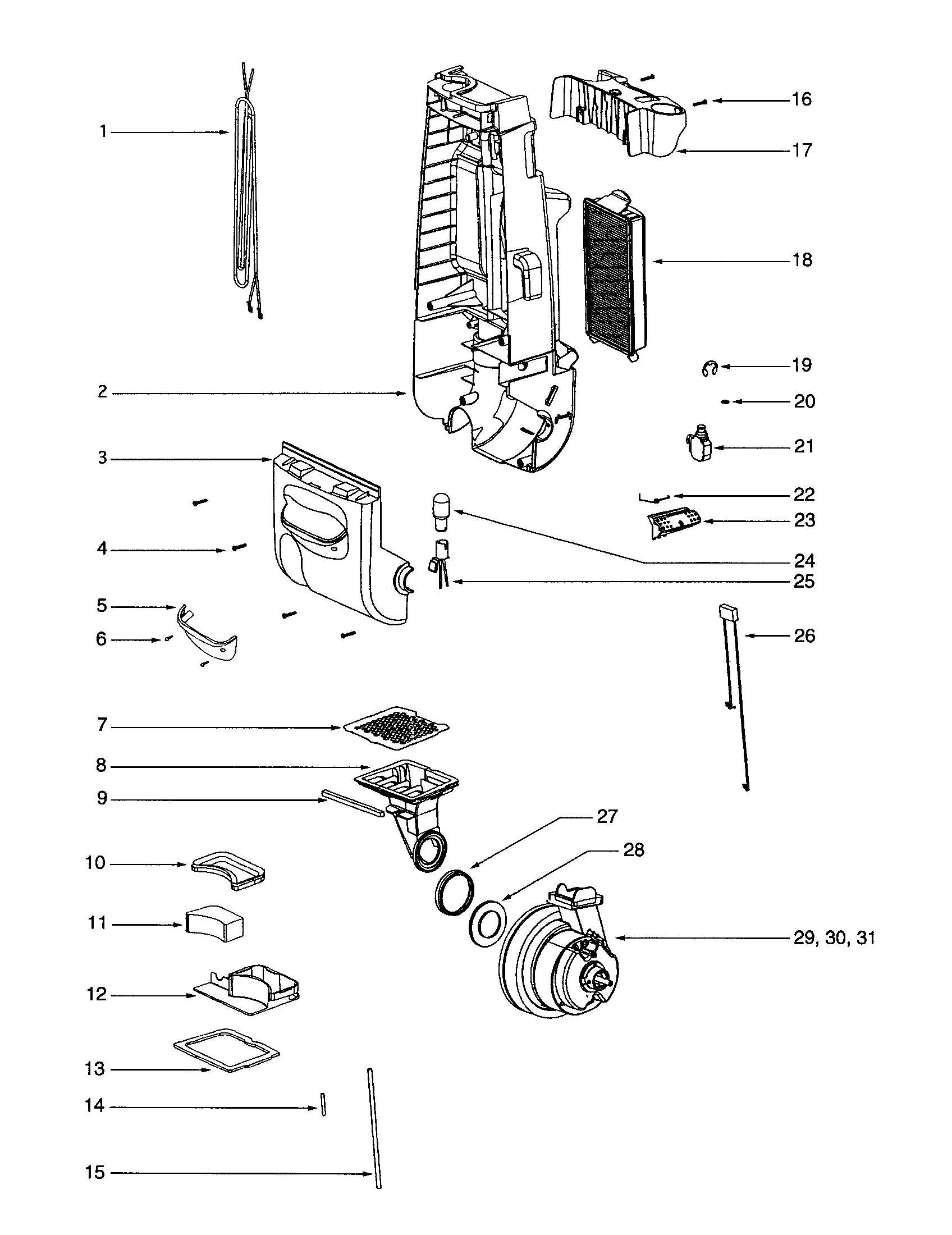 Eureka 4686ATV-2 motor cover diagram
