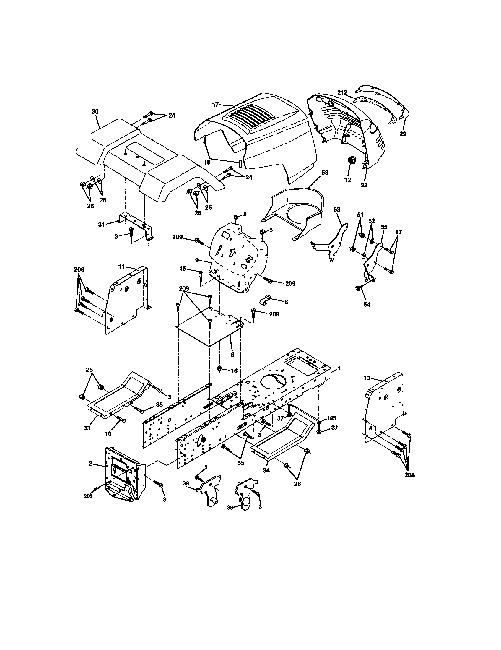 Craftsman 917271470 chassis and enclosures diagram