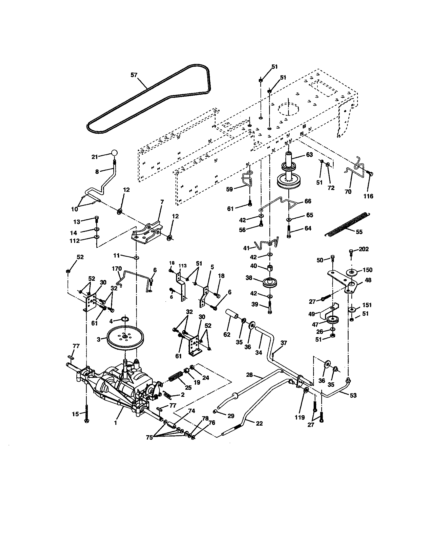 Craftsman 917271470 ground drive diagram