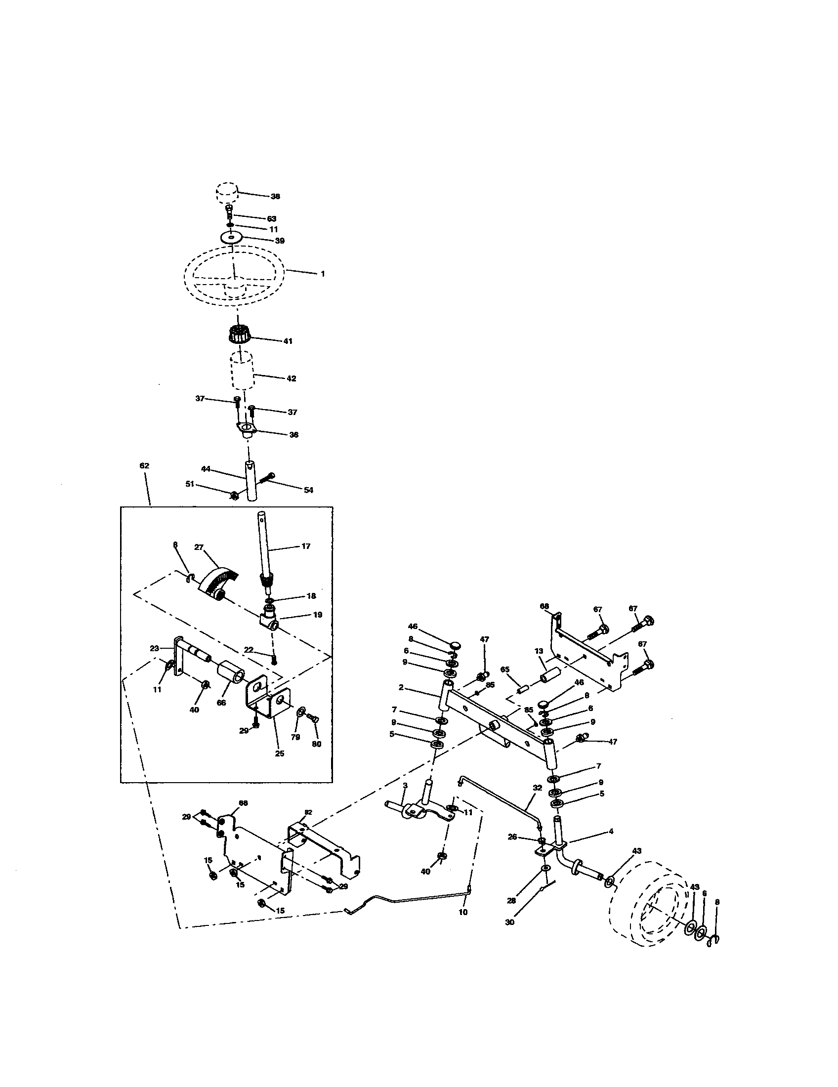 Craftsman 917271470 steering diagram