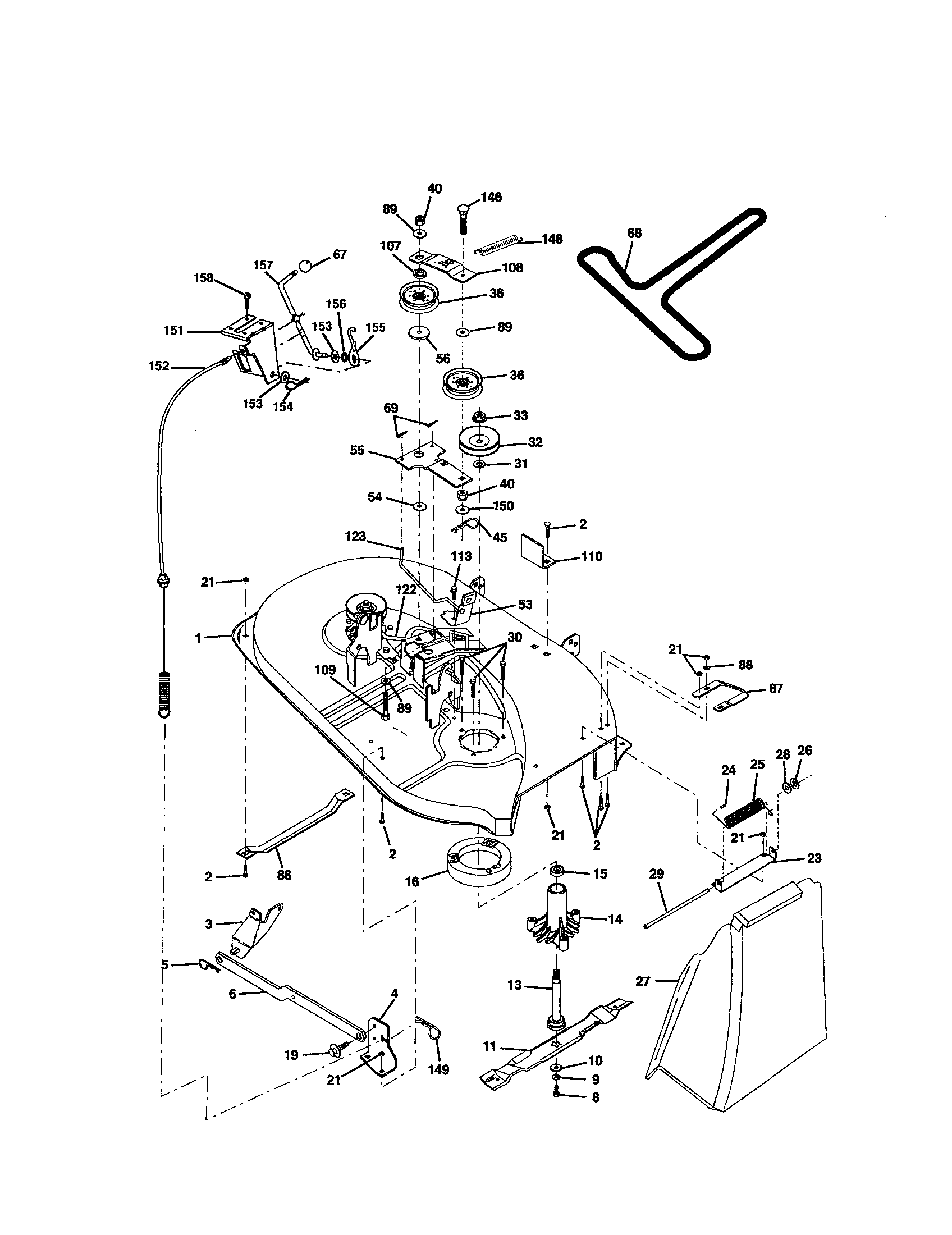 Craftsman 917271470 mower deck diagram
