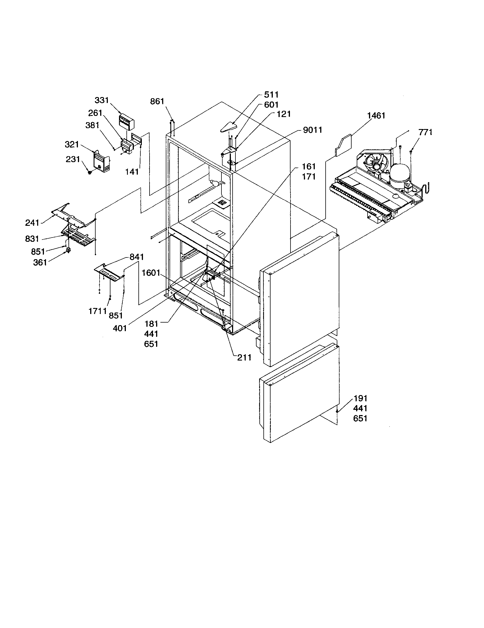 Amana BX21V2W-P1325032WW controls and light covers diagram