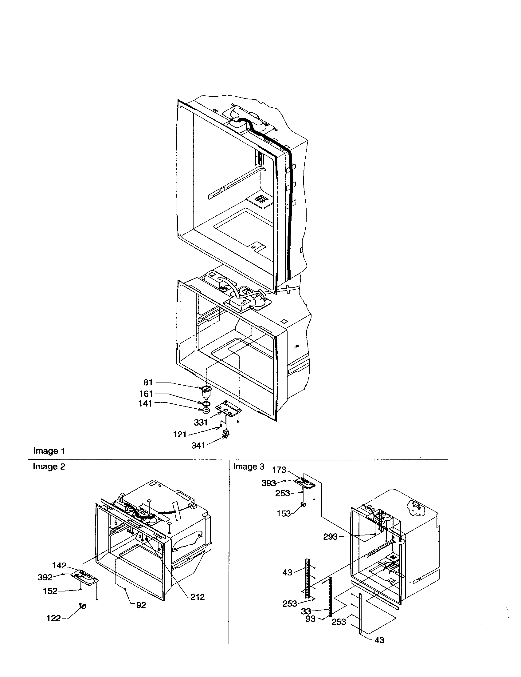 Amana BX21V2W-P1325032WW light switches/drain funnel diagram