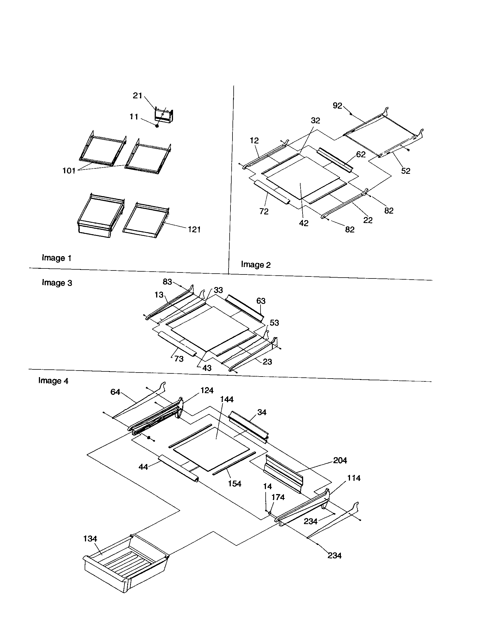 Amana BR18V2C-P1320708WC ref. feature, shelf/meatkeeper diagram