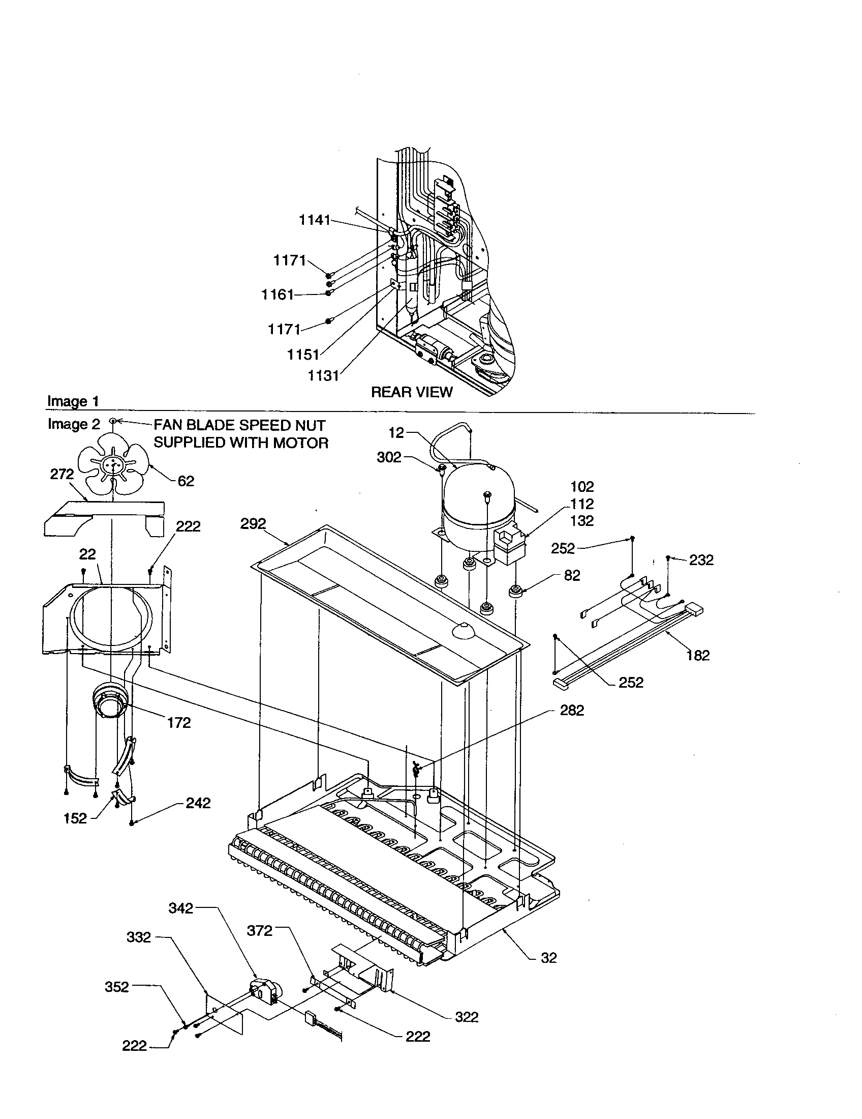 Amana BR18V2C-P1320708WC machine compartment diagram