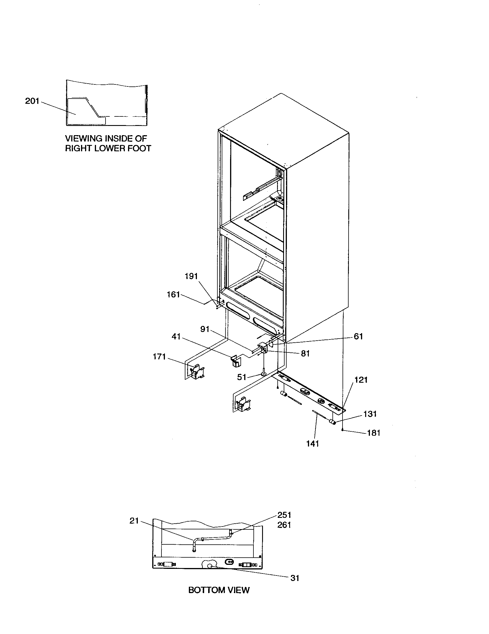 Amana BR18V2C-P1320708WC insulation and roller diagram