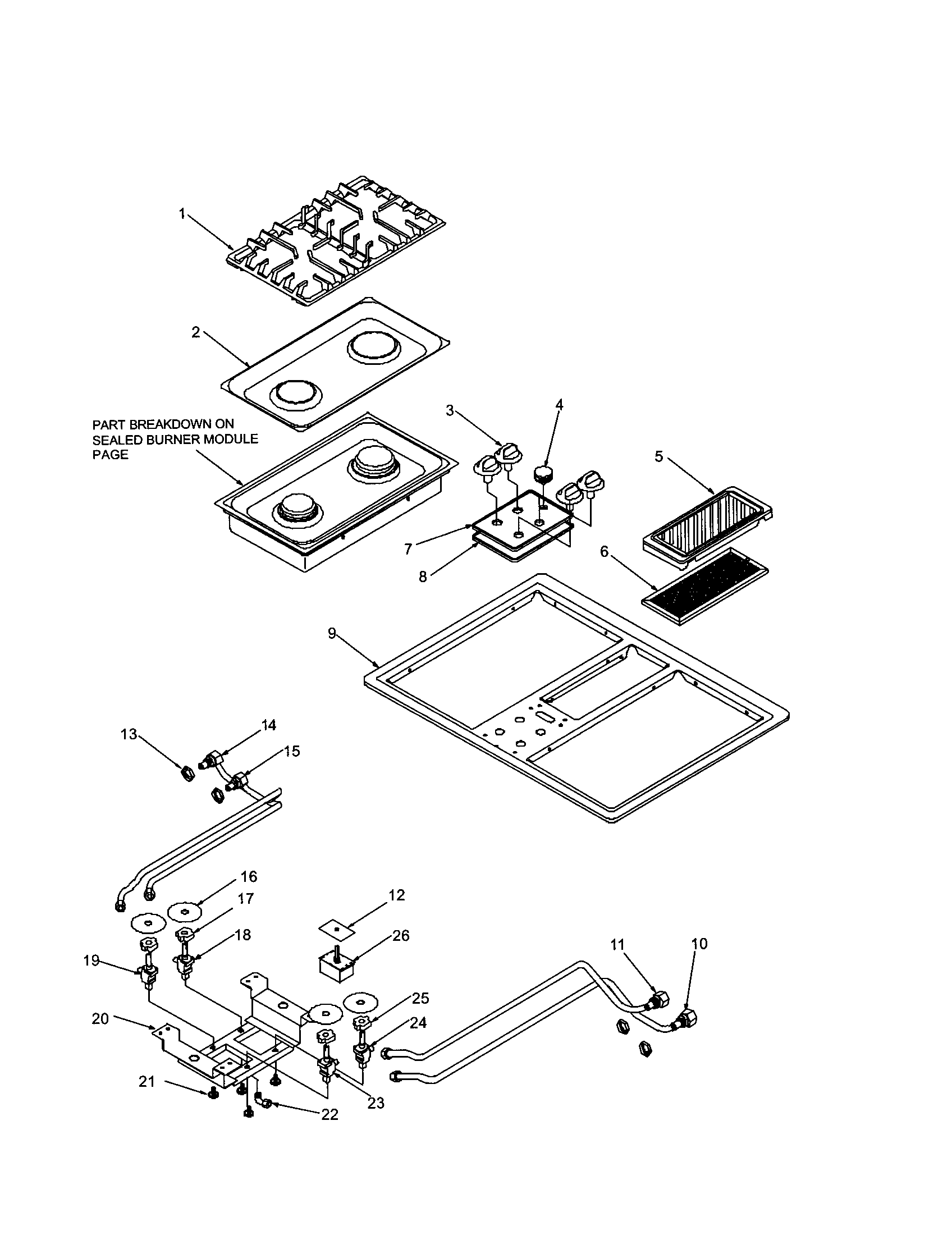Amana ACC3660AS-PACC3660AS0 maintop diagram