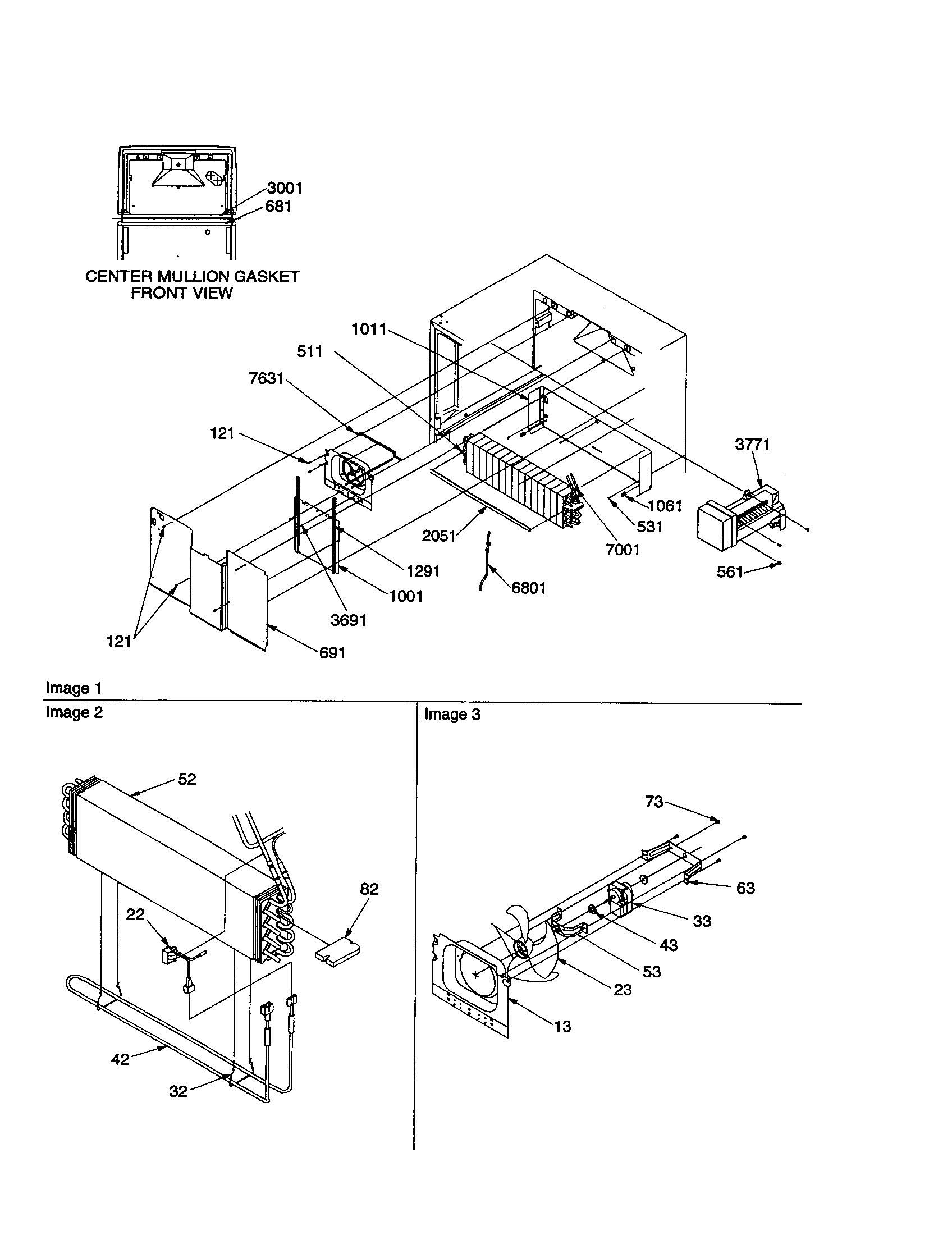 Amana TXI18VL-P1319004WL evaporator and fan motor diagram