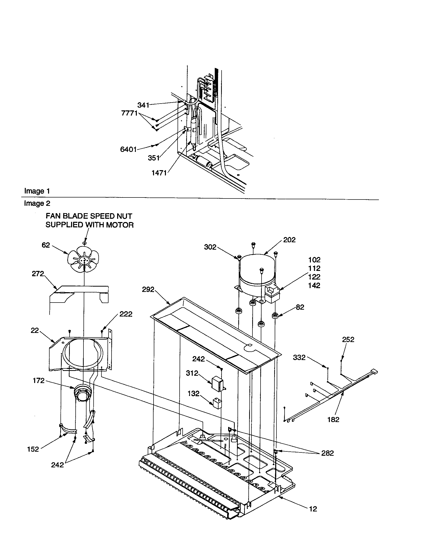 Amana TXI18VL-P1319004WL machine compartment diagram