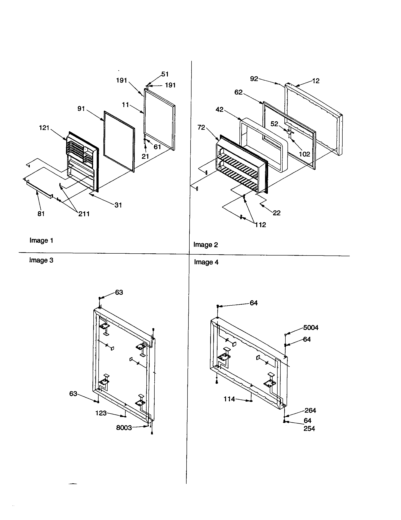 Amana TXI18VL-P1319004WL door assembly diagram