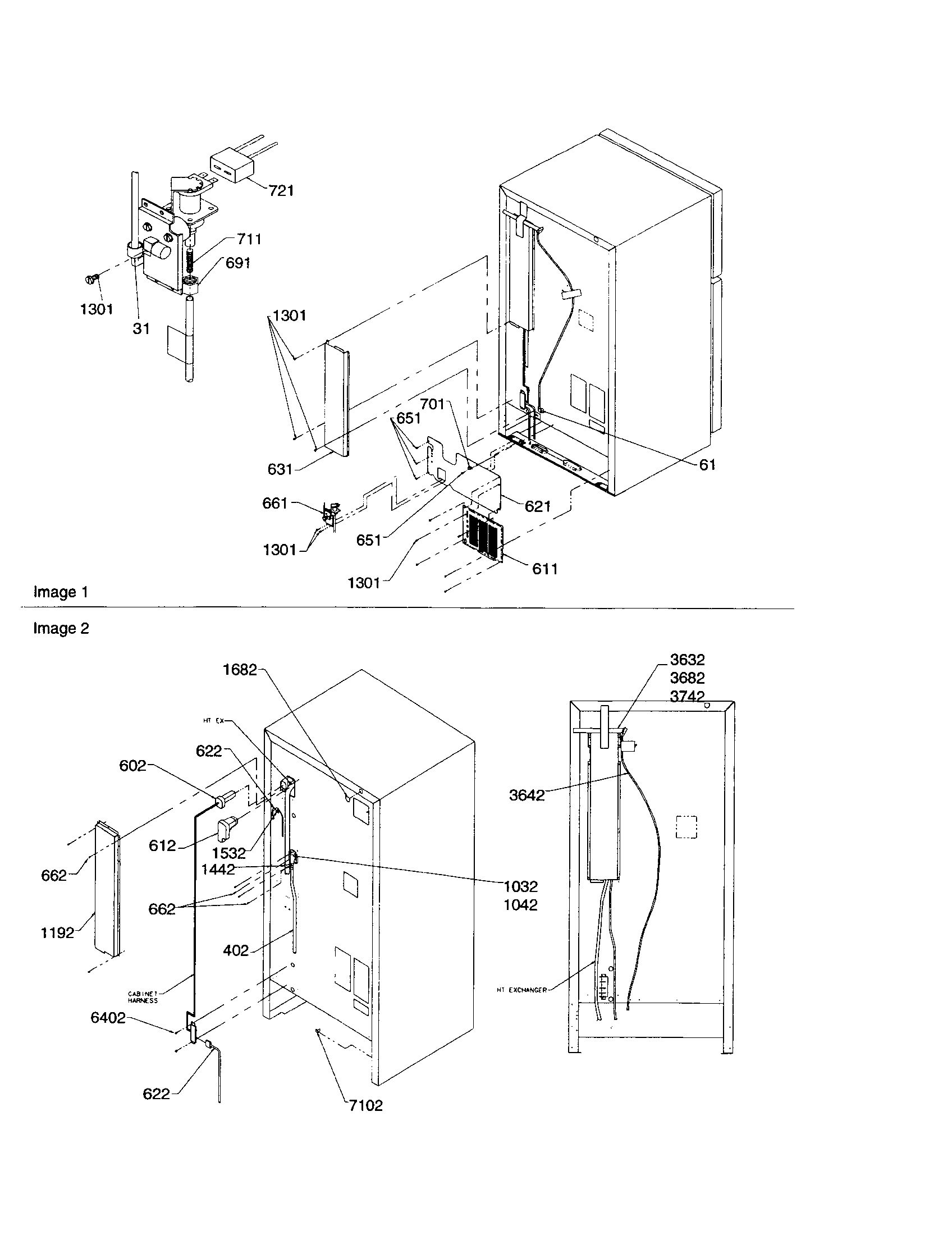 Amana ART2127AW-PART2127AW0 cabinet back diagram