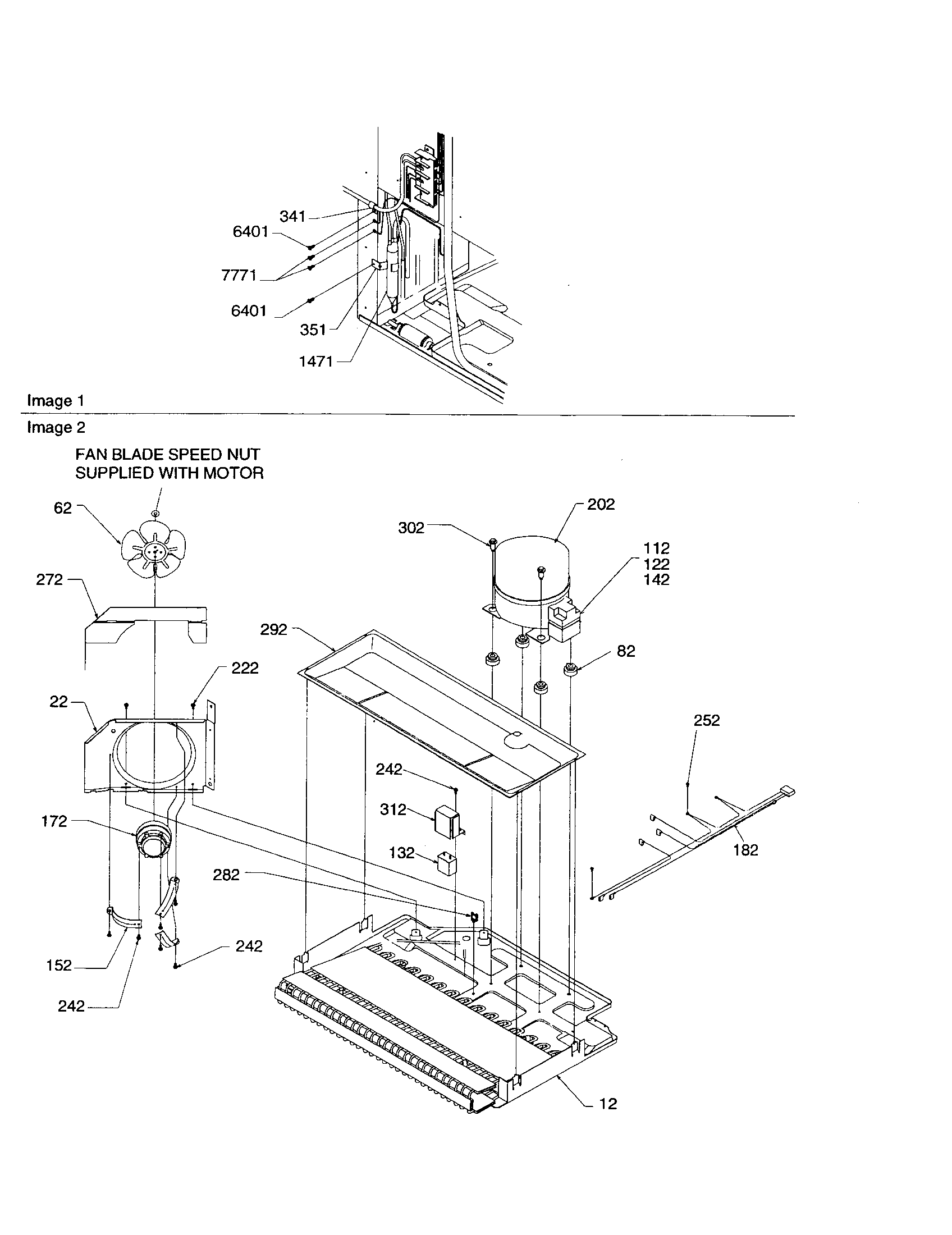 Amana ART2127AW-PART2127AW0 machine compartment diagram