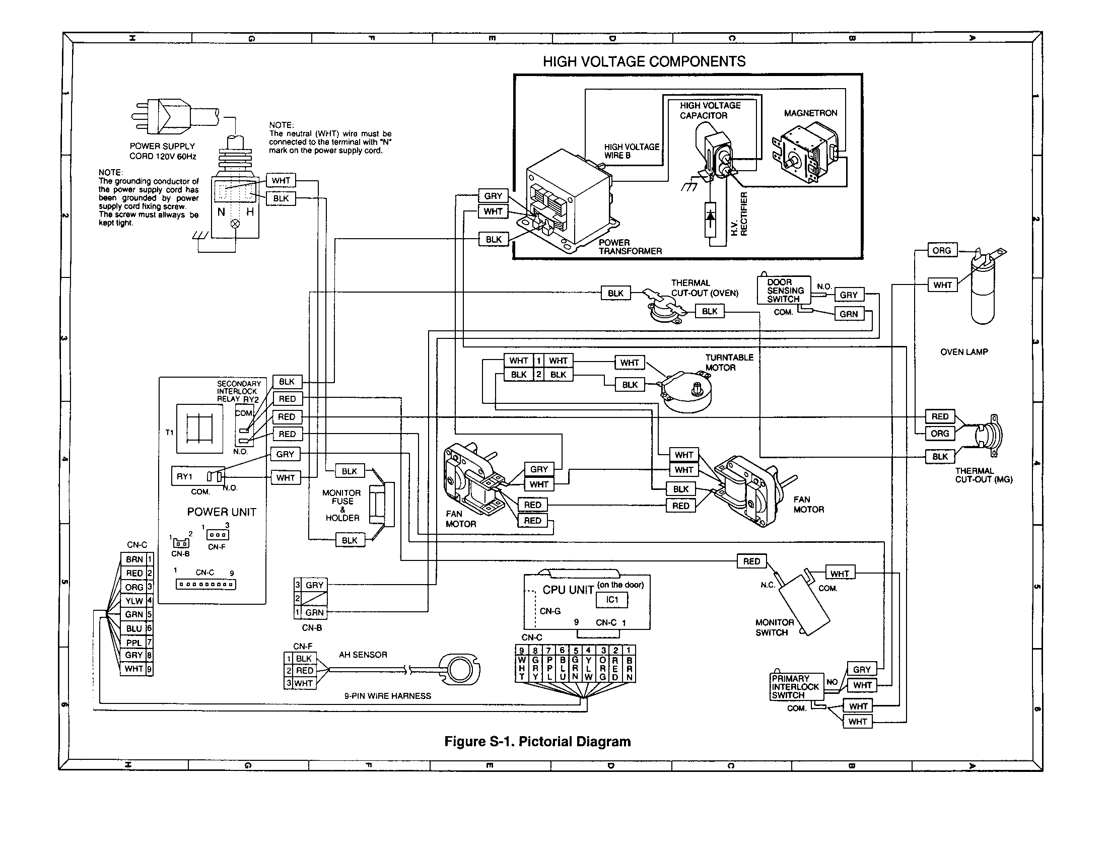 Sharp R-370ES pictorial diagram diagram