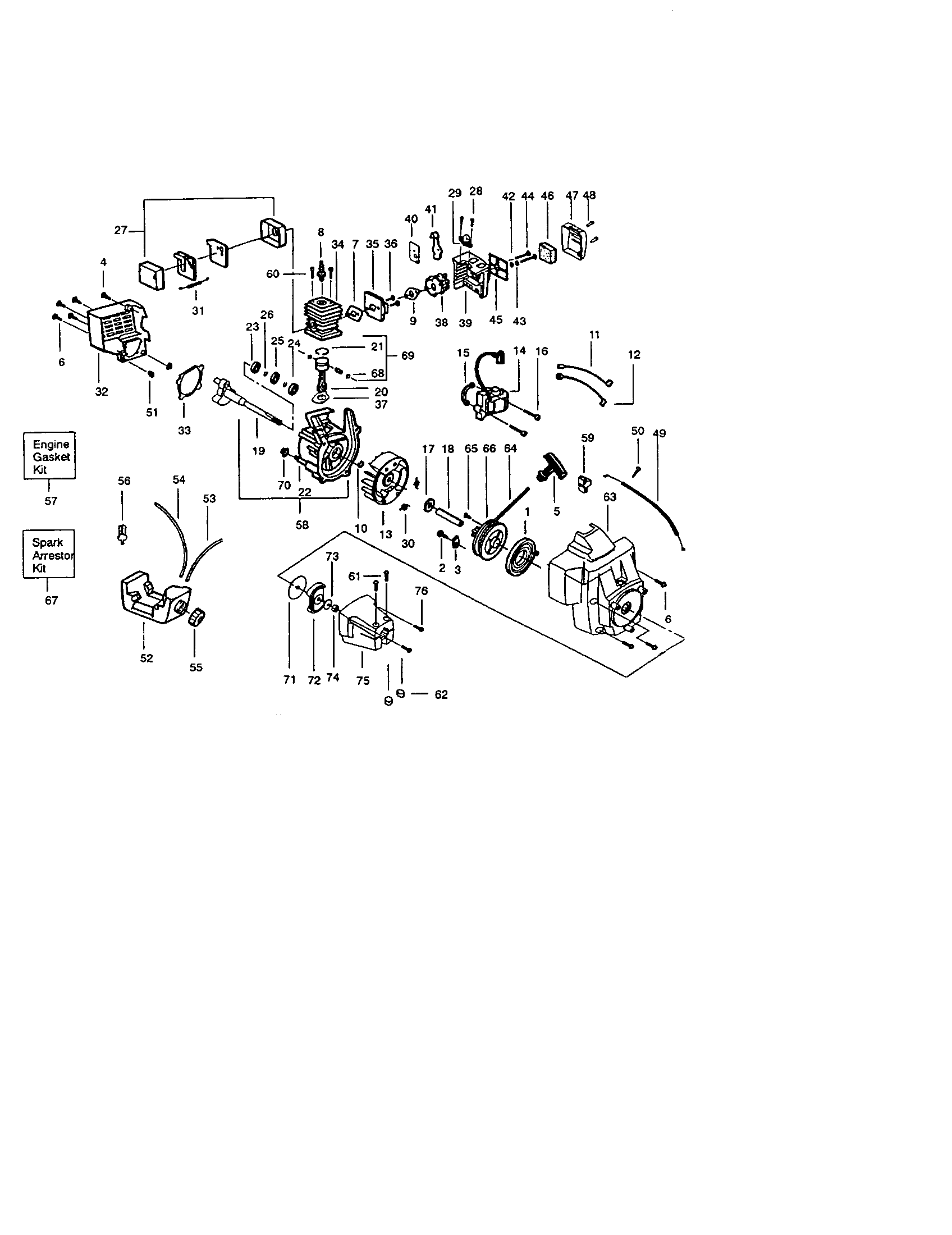 Craftsman 358742470 crankcase diagram