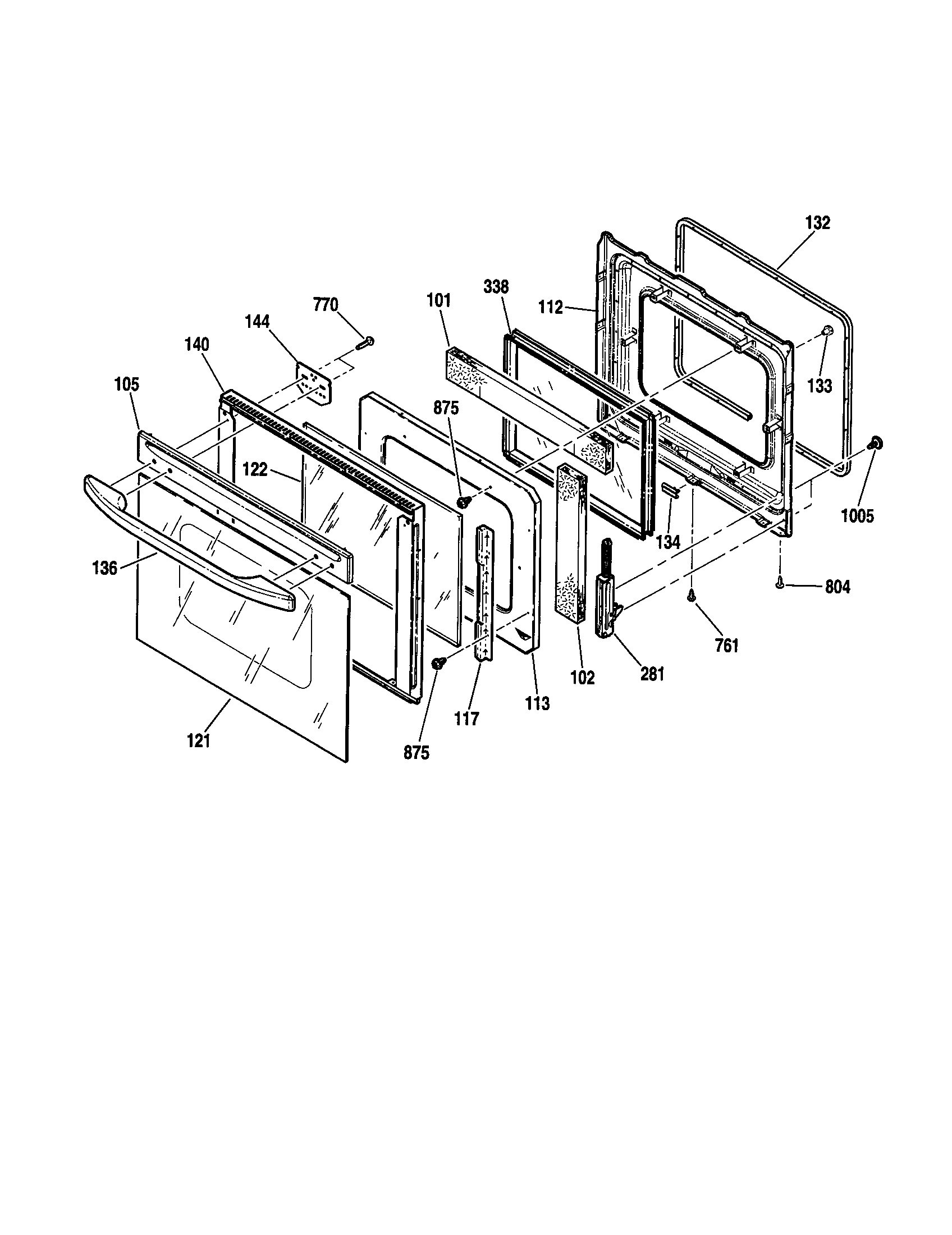 Kenmore 91147599100 door diagram
