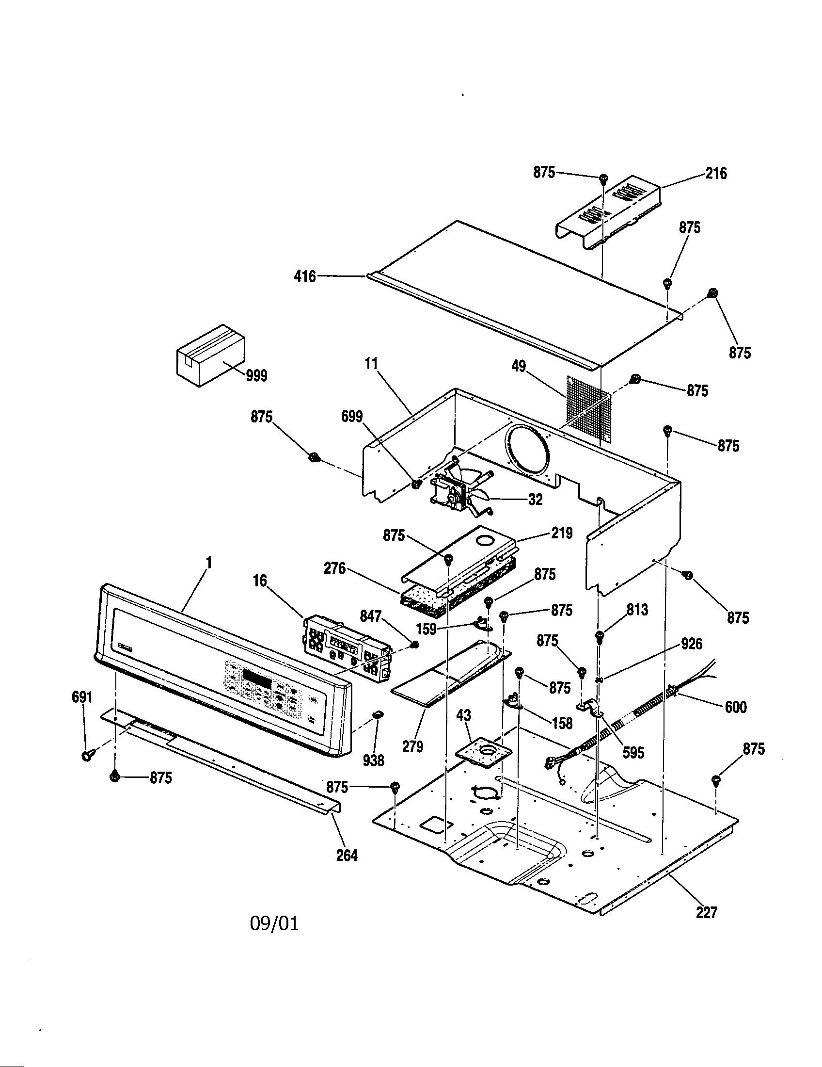 Kenmore 91147062100 control panel diagram