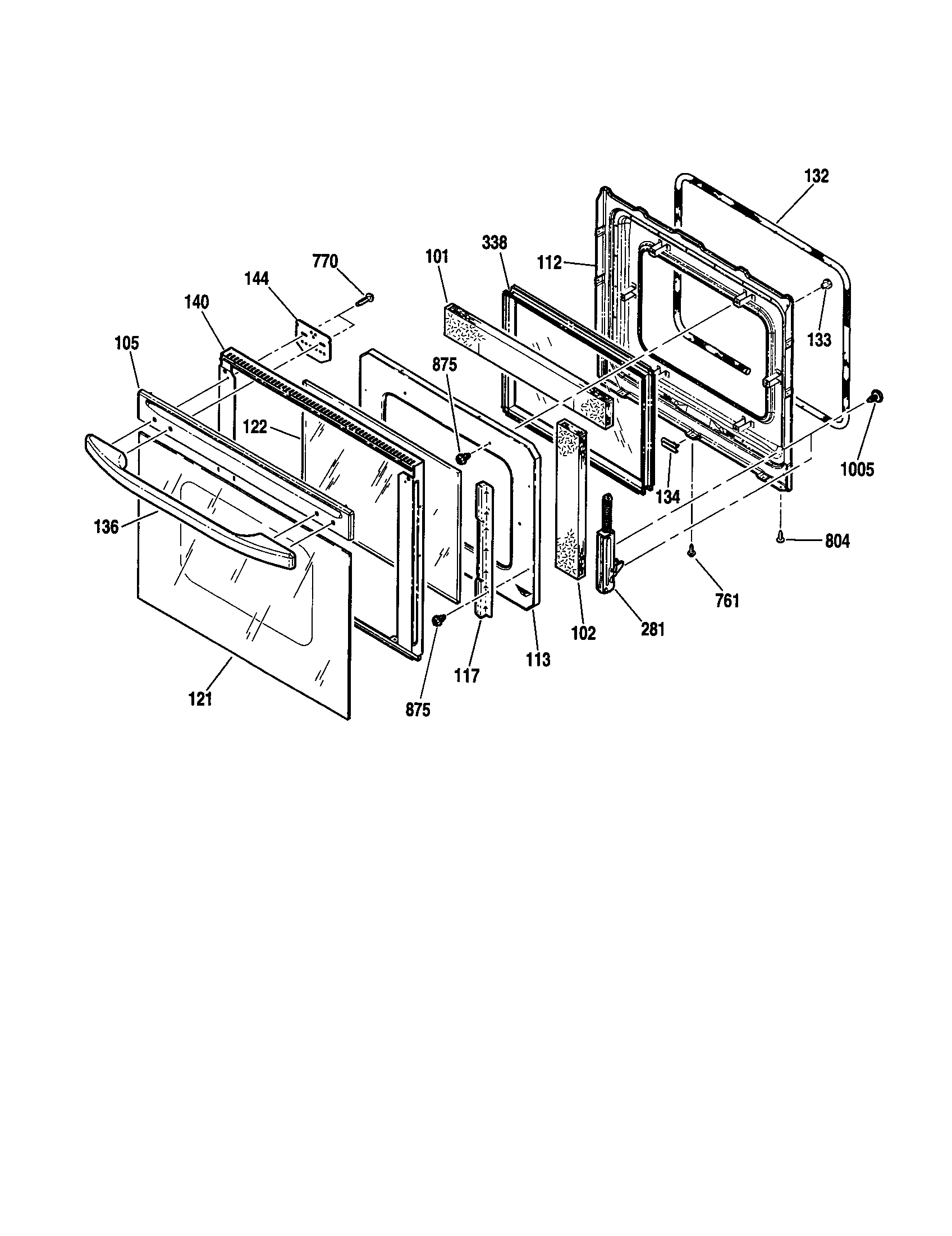 Kenmore 91147062100 door diagram