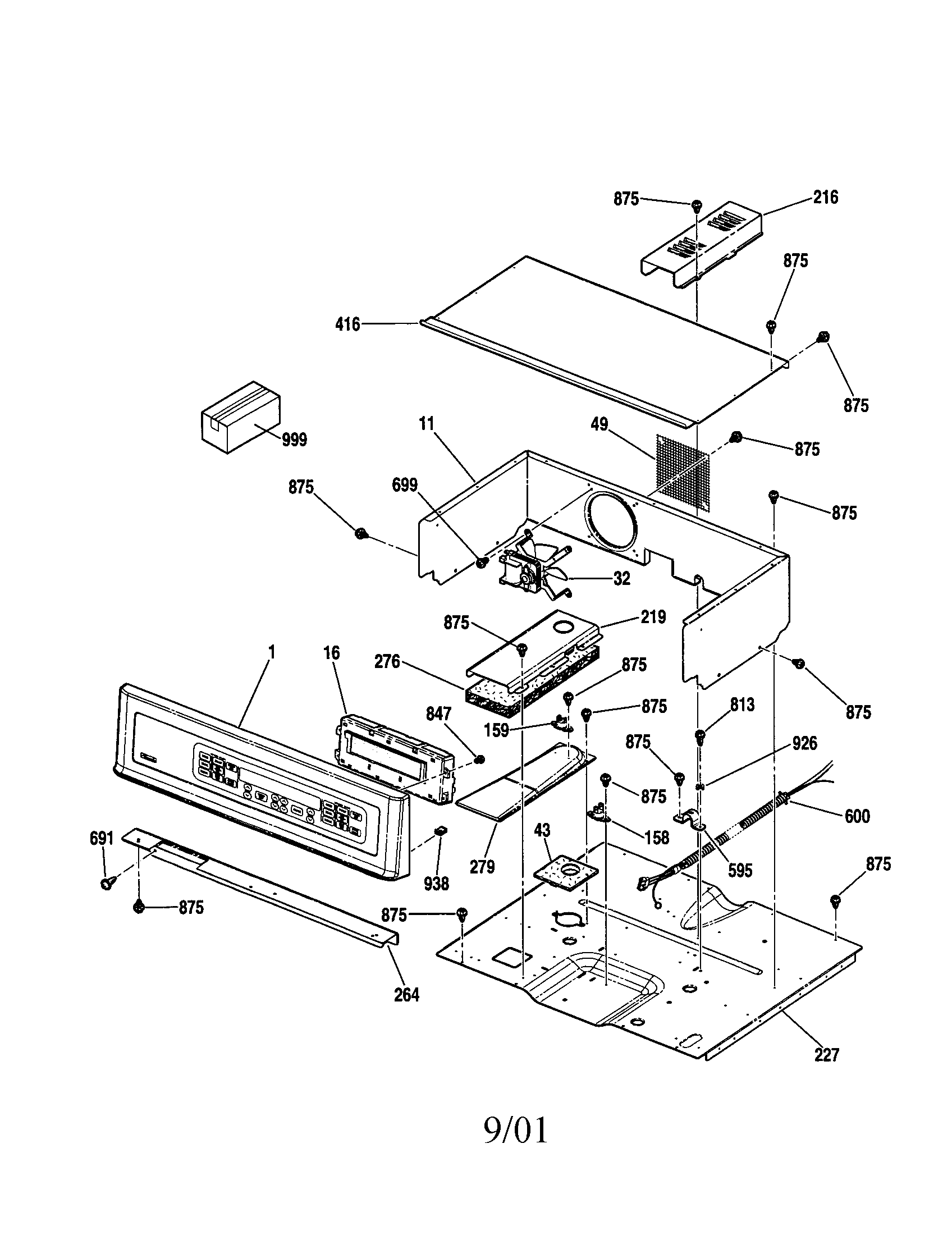 Kenmore 91147649100 control panel diagram