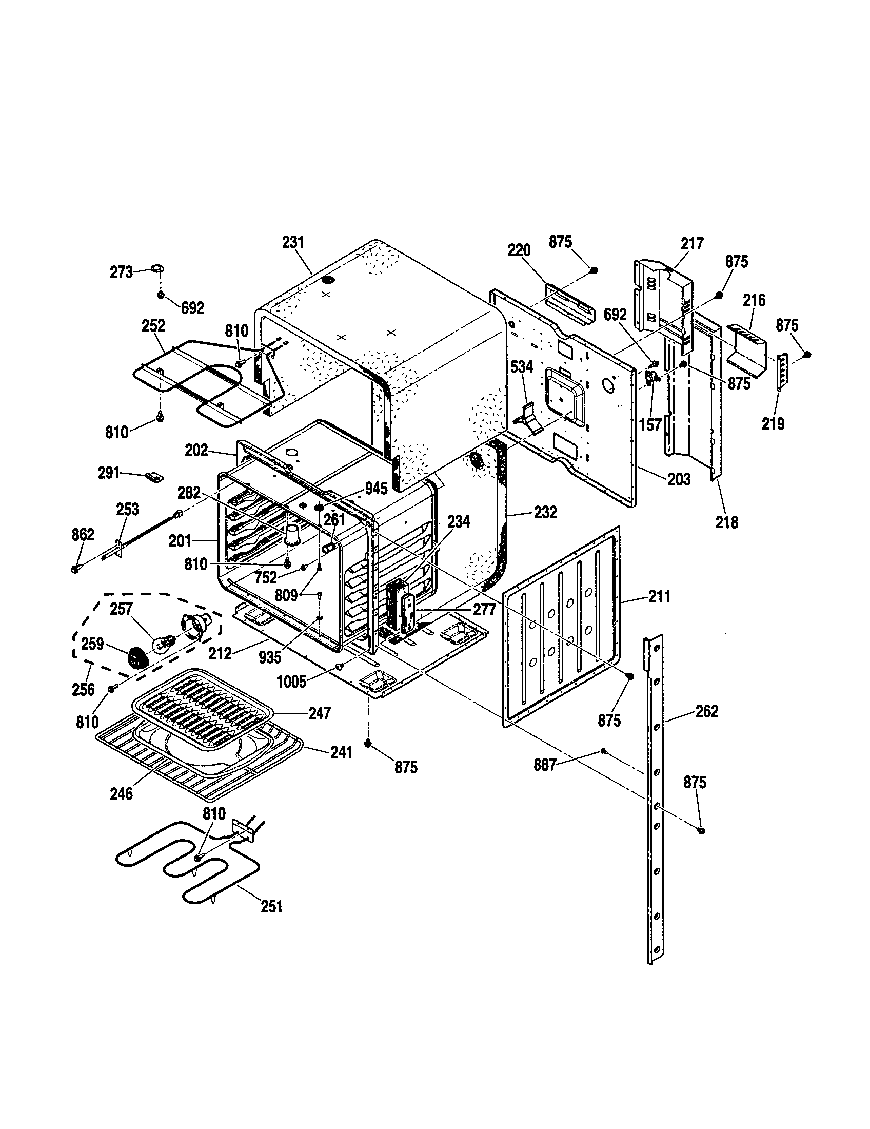 Kenmore 91147649100 upper body diagram