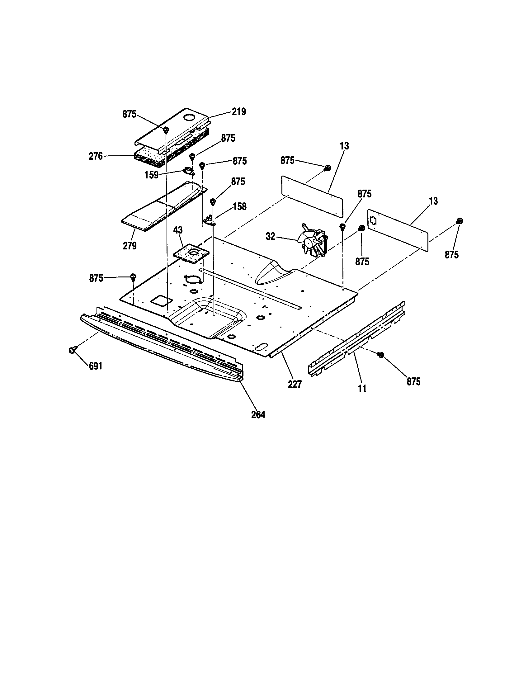 Kenmore 91147649100 center spacer diagram