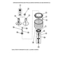 Crosley CW8203W2-PCW8203W2B agitator/drive bell/washtub diagram