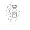 Amana LW6153LB-PLW6153LBB outer tub, cover/pressure hose diagram