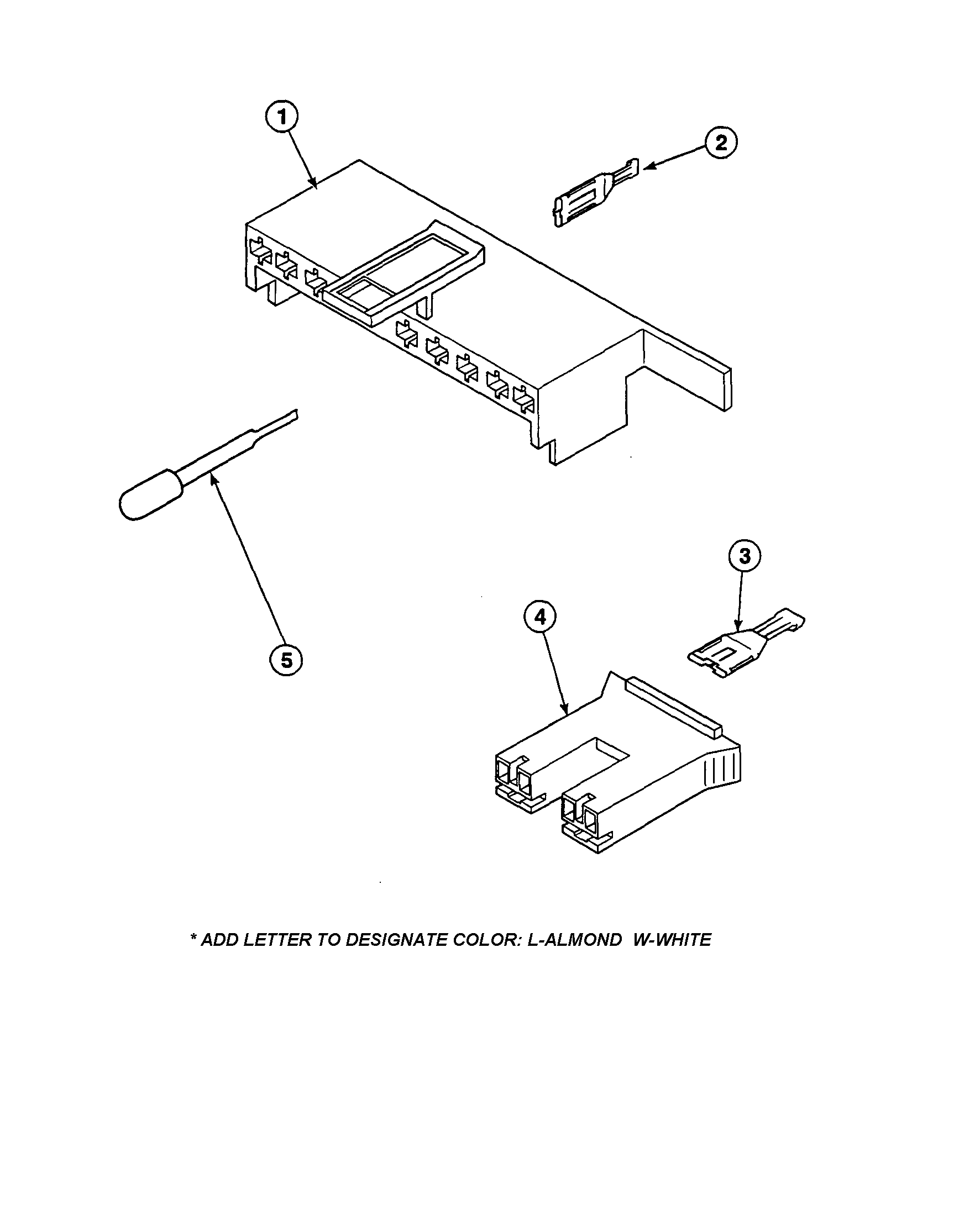 Amana LW6153WB-PLW6153WBA motor connection blocks/terminals diagram