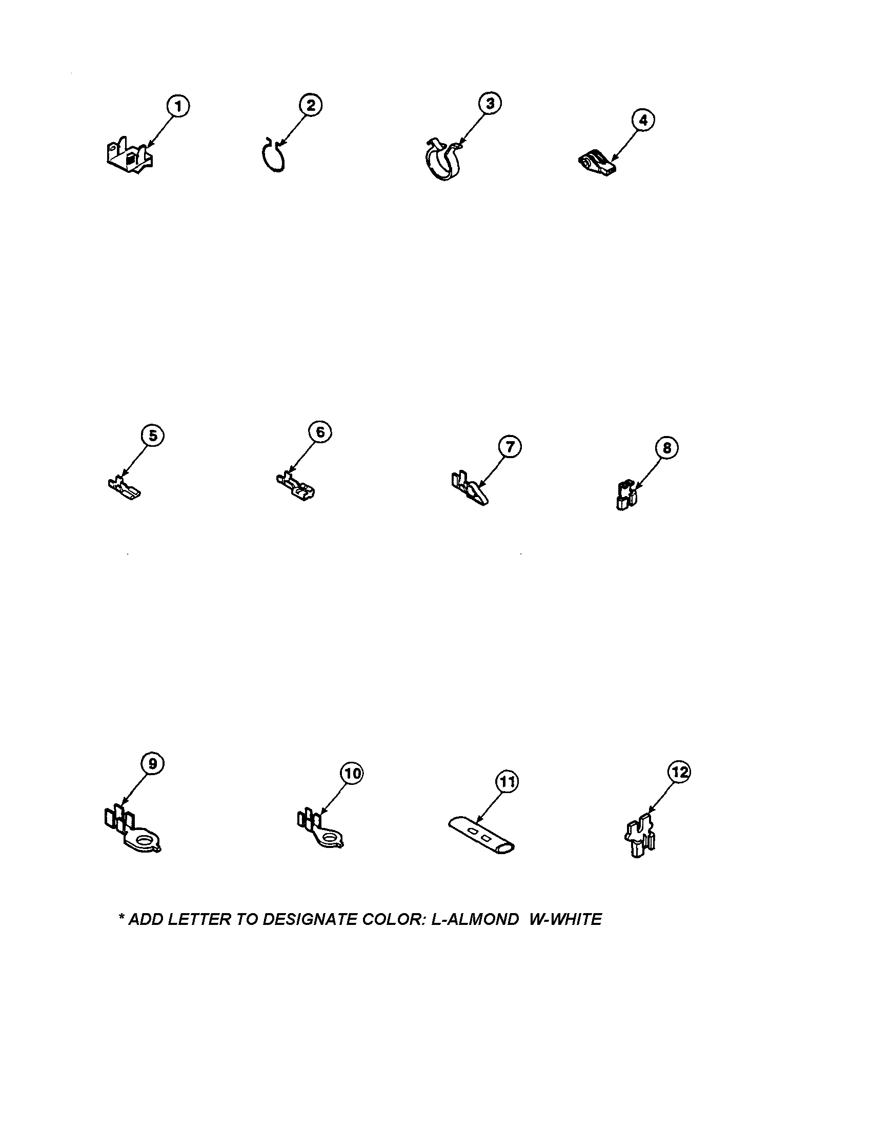 Amana LW6153WB-PLW6153WBA terminals diagram