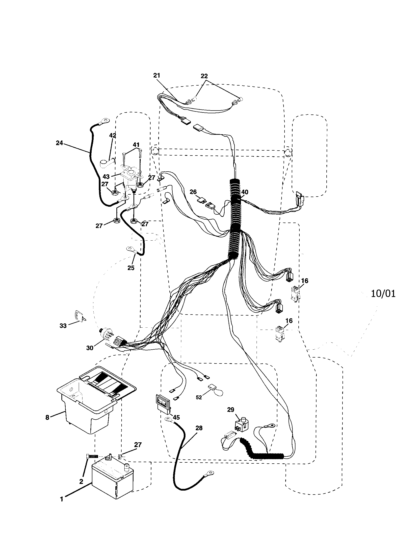 Poulan PR18542STA electrical diagram