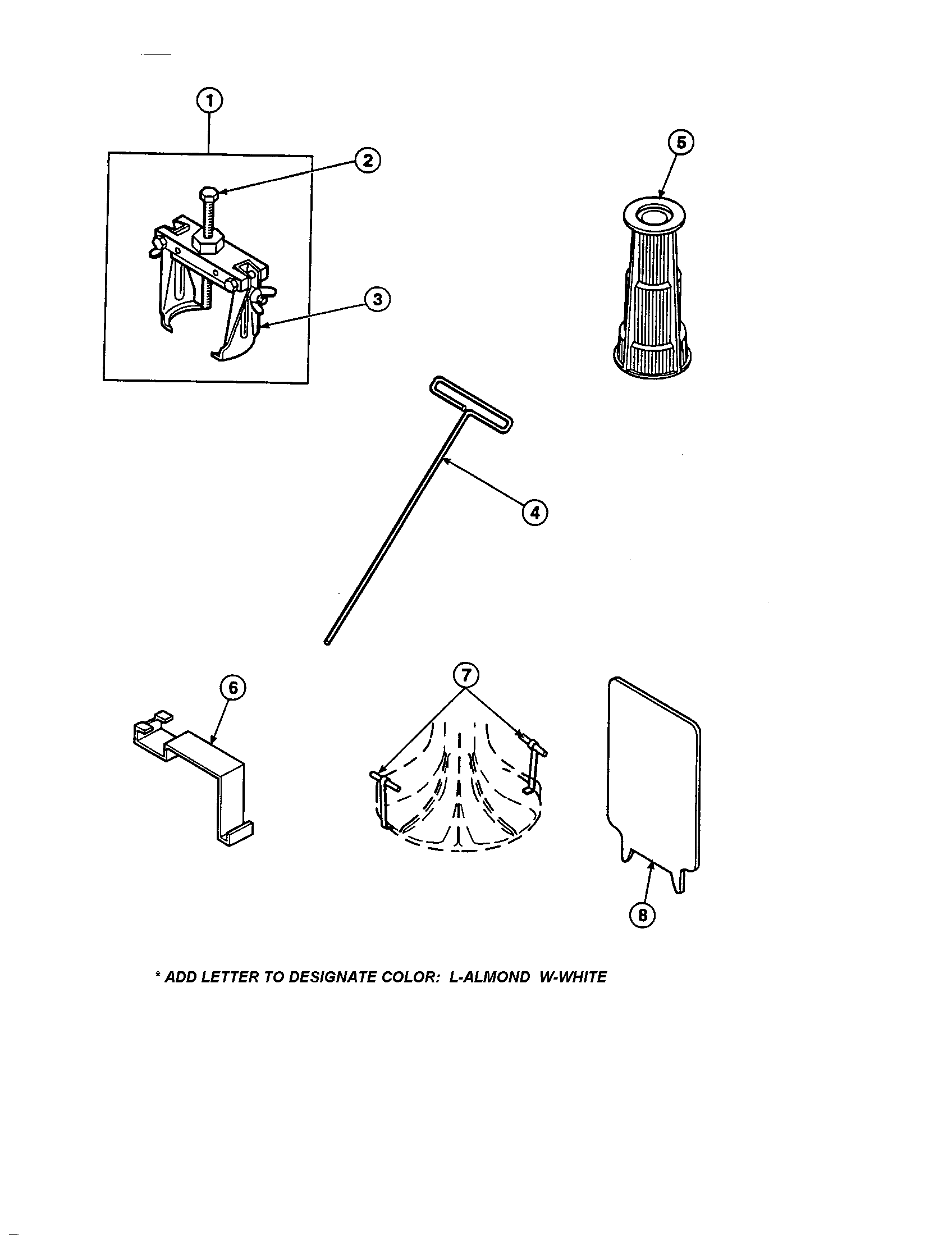 Amana LW8413L2-PLW8413L2A seal and switch tools diagram