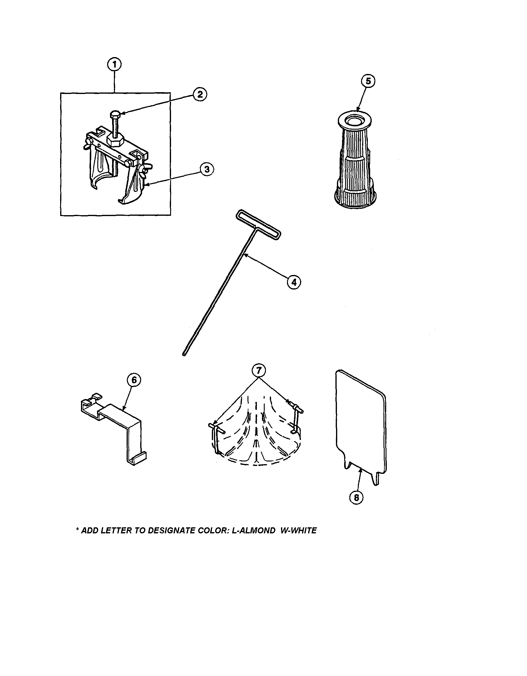 Amana LW8312L2-PLW8312L2A seal and switch tools diagram