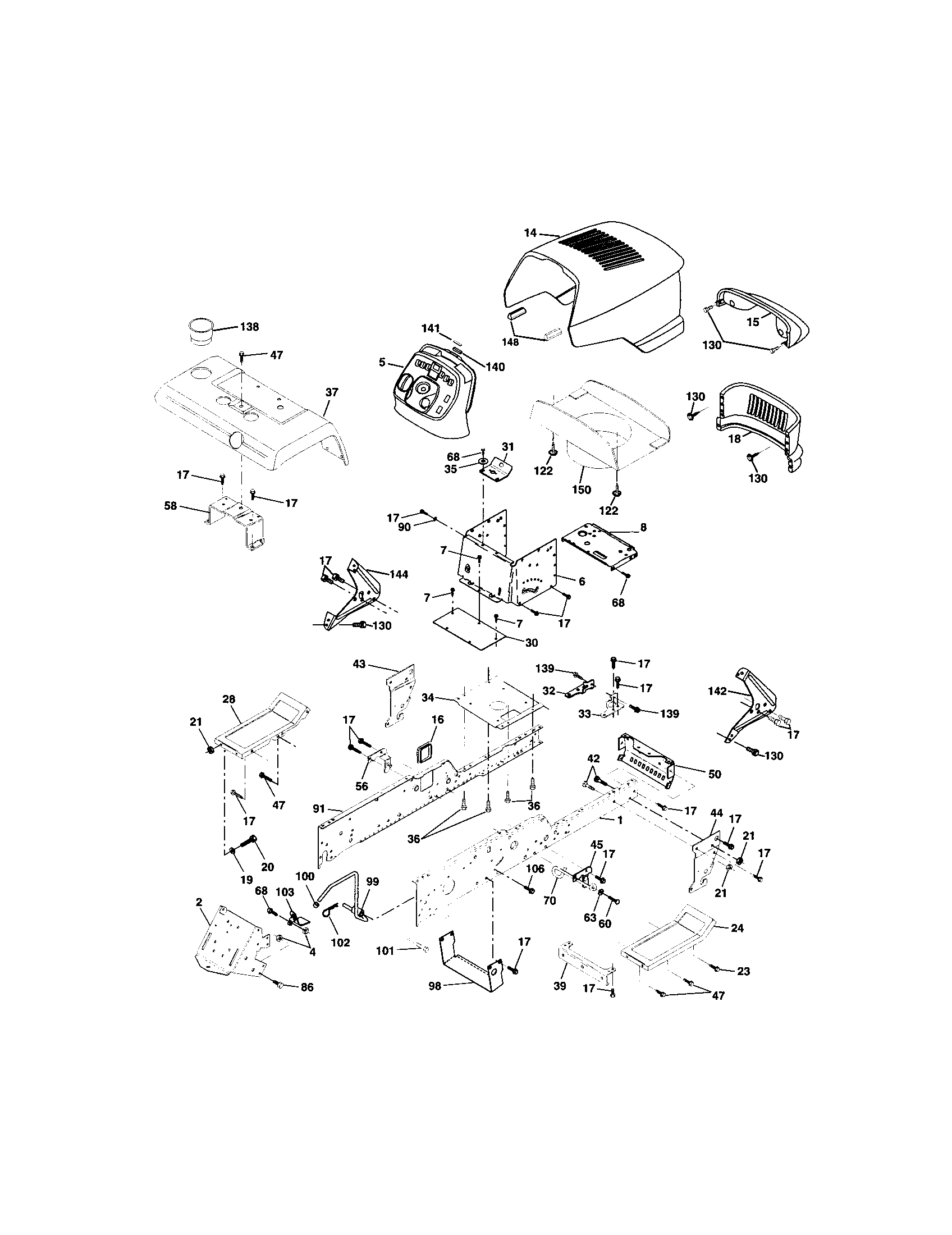 Craftsman 917275240 chassis and enclosures diagram