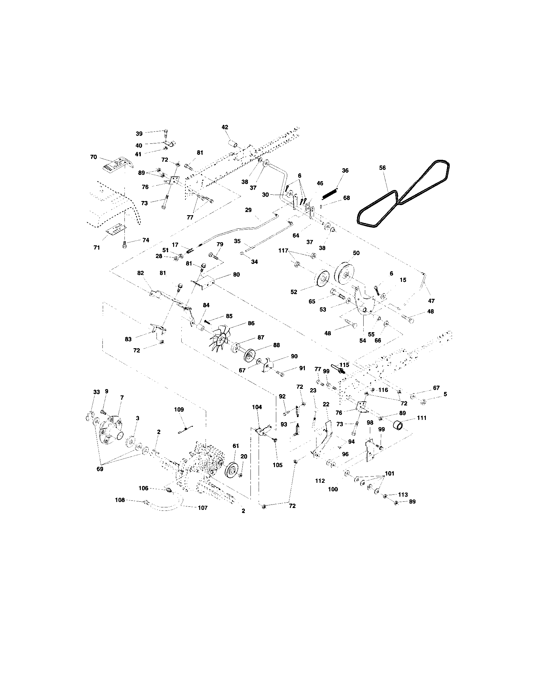Craftsman 917275240 ground drive diagram