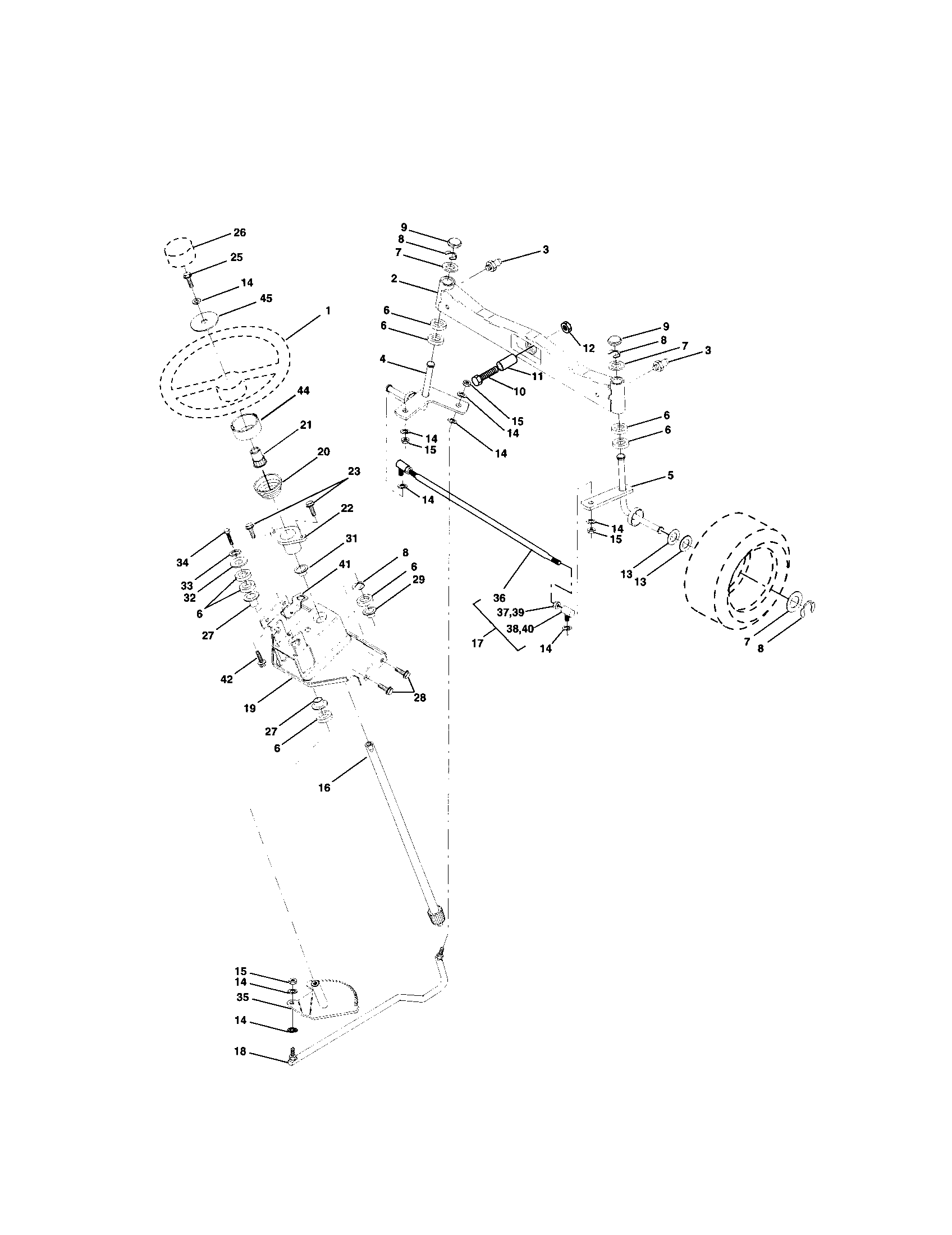 Craftsman 917275240 steering diagram