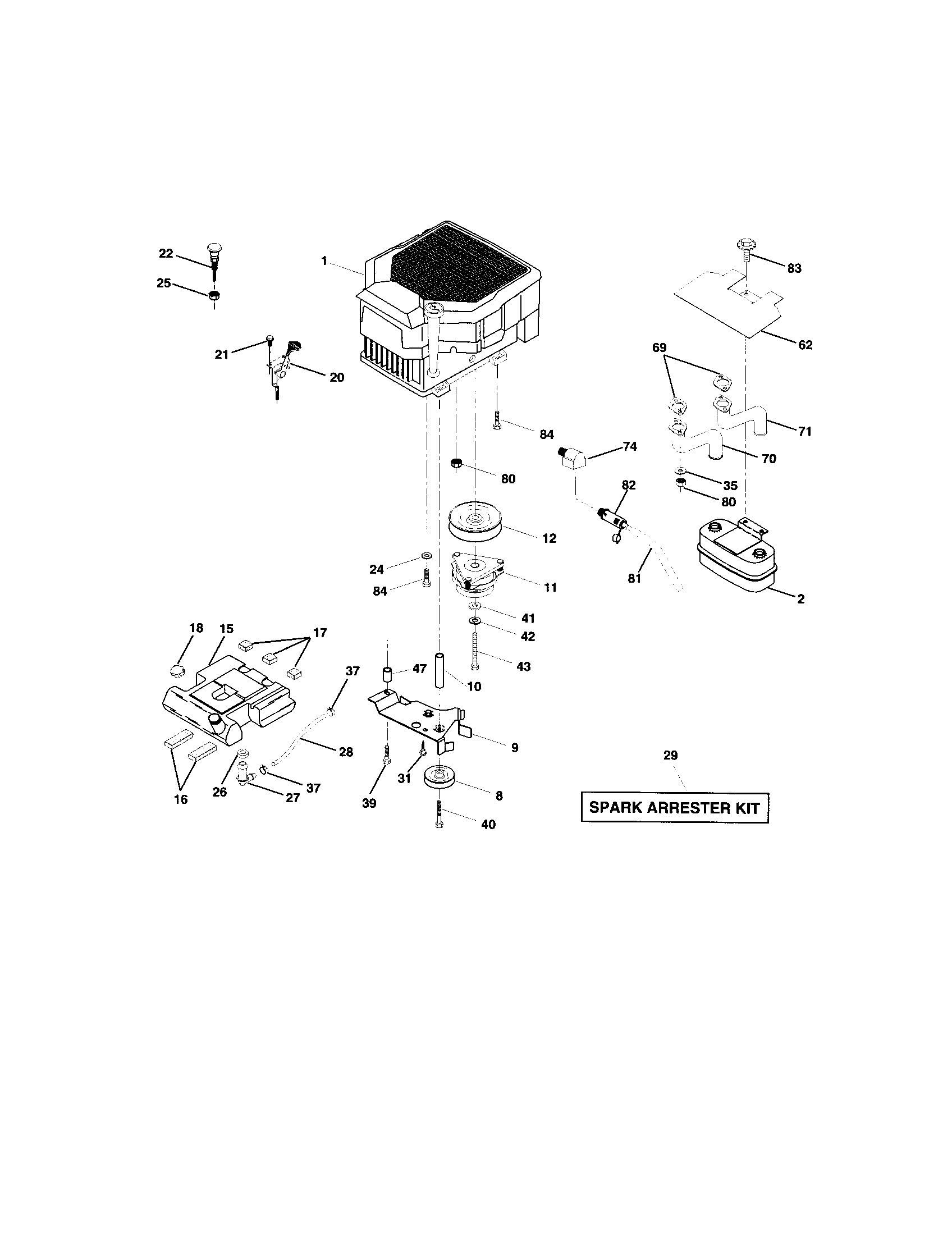Craftsman 917275240 engine diagram