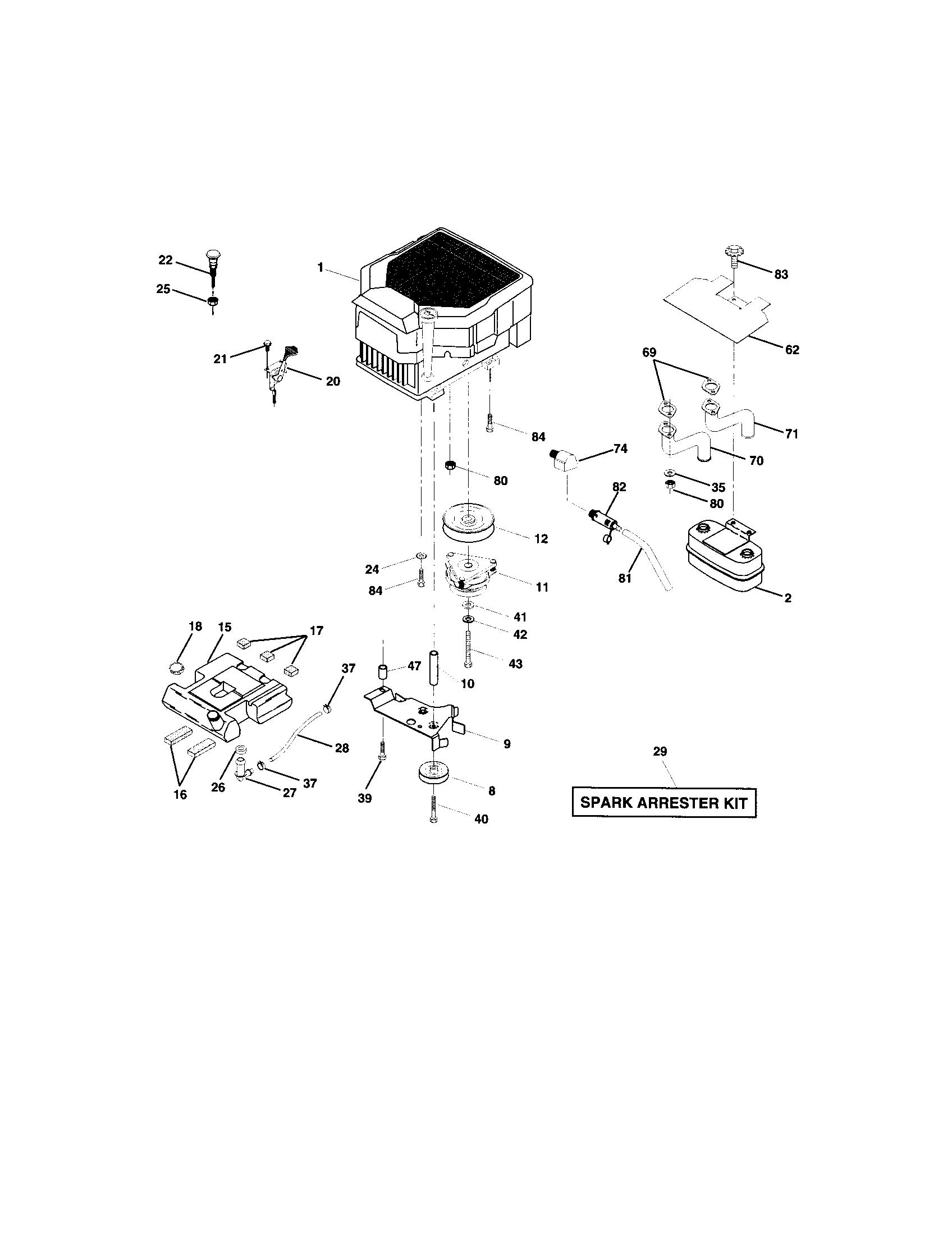 Craftsman 917275241 engine diagram