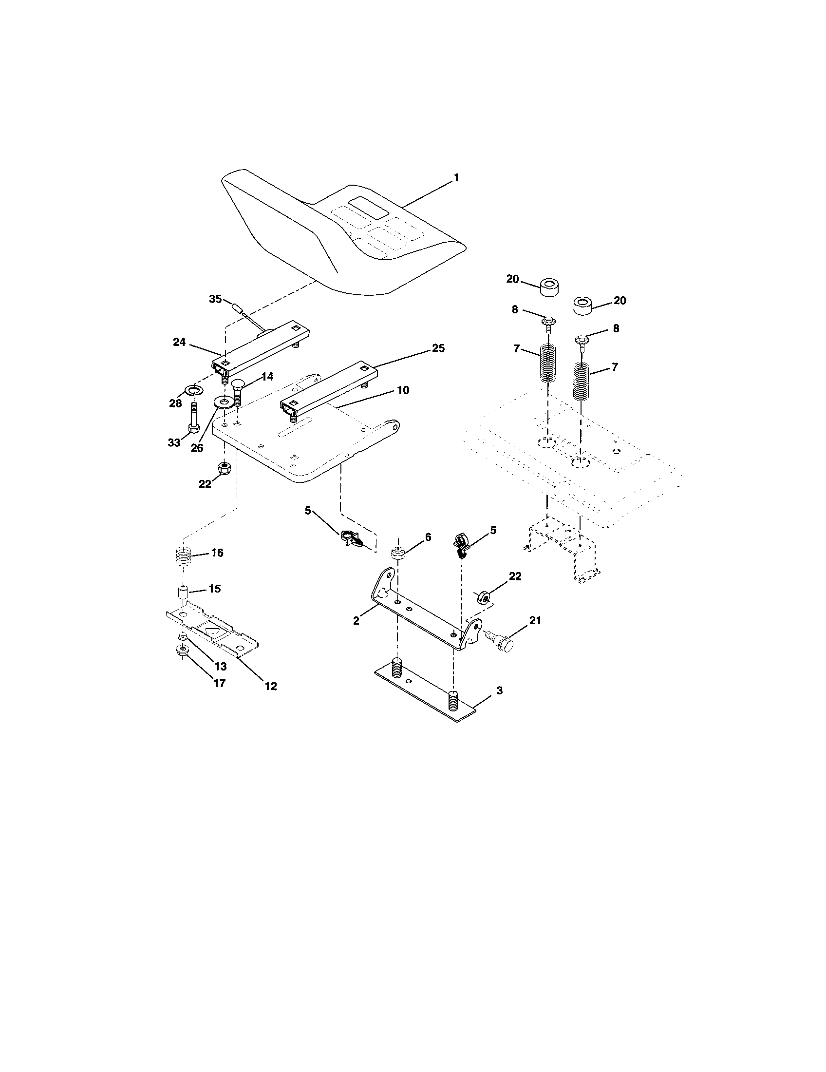 Craftsman 917275241 seat assembly diagram