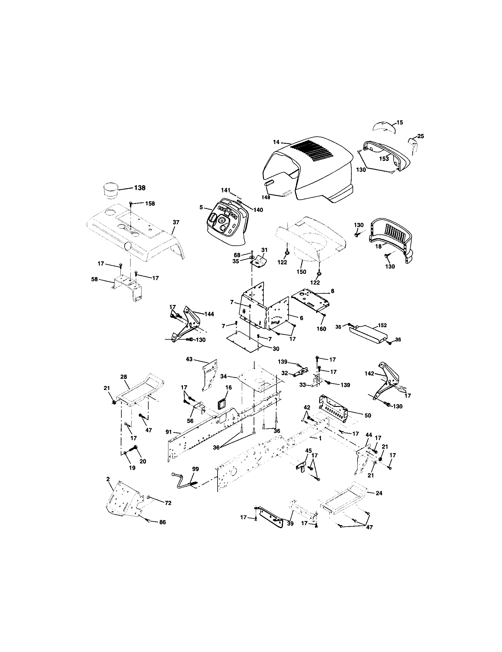 Craftsman 917275242 chassis and enclosures diagram