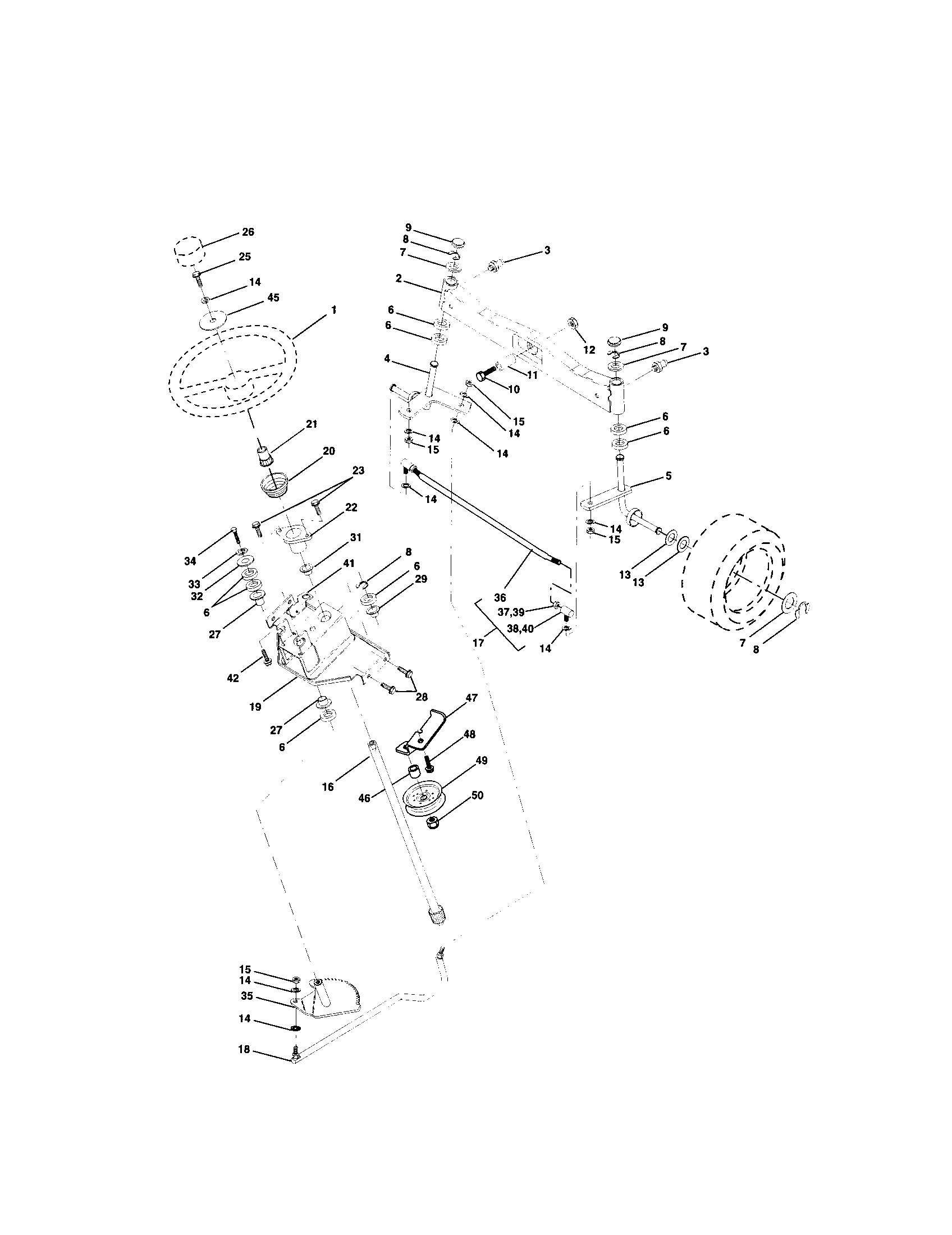 Craftsman 917275242 steering diagram